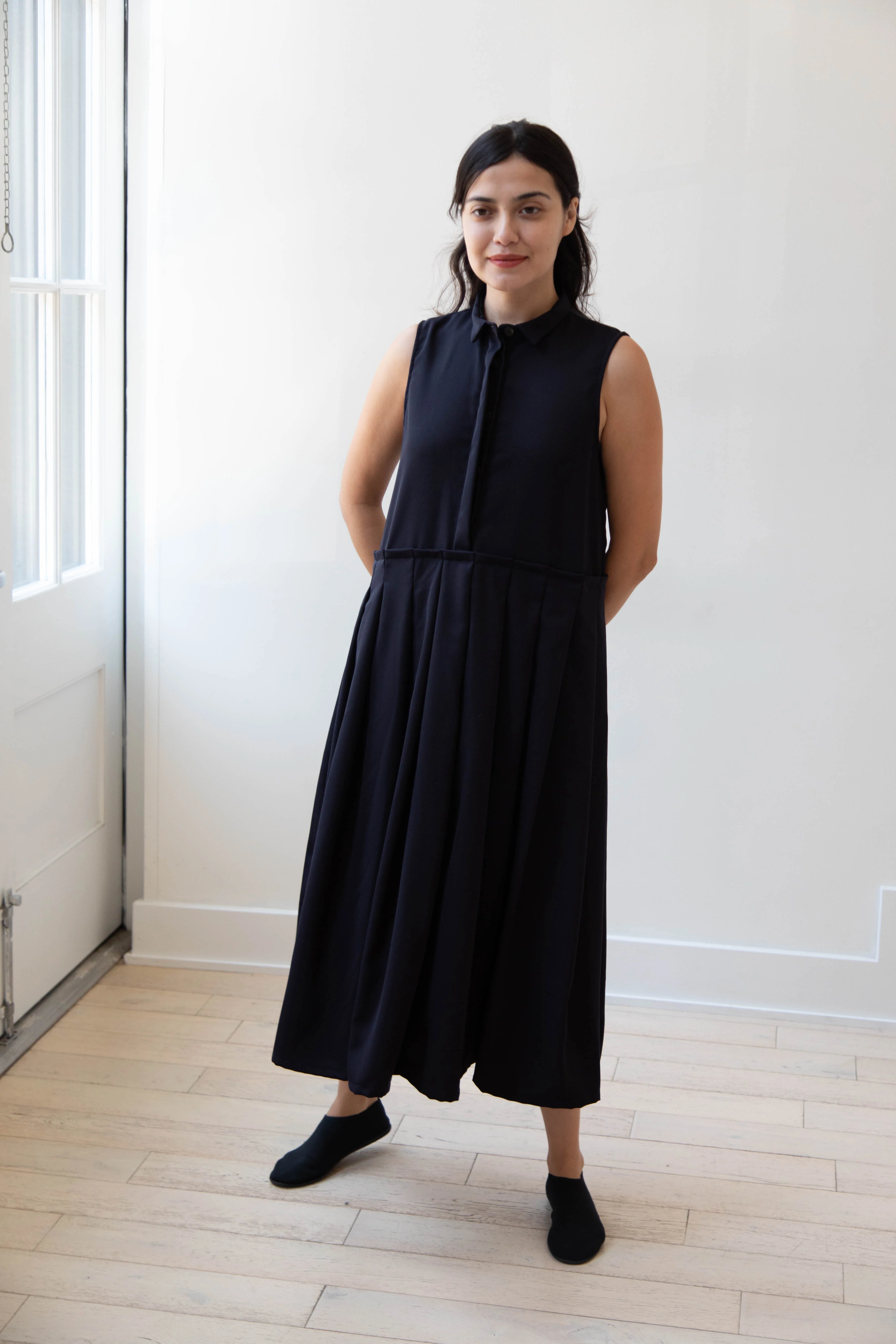 Bergfabel | Katherine Dress in Navy Wool - Image 15