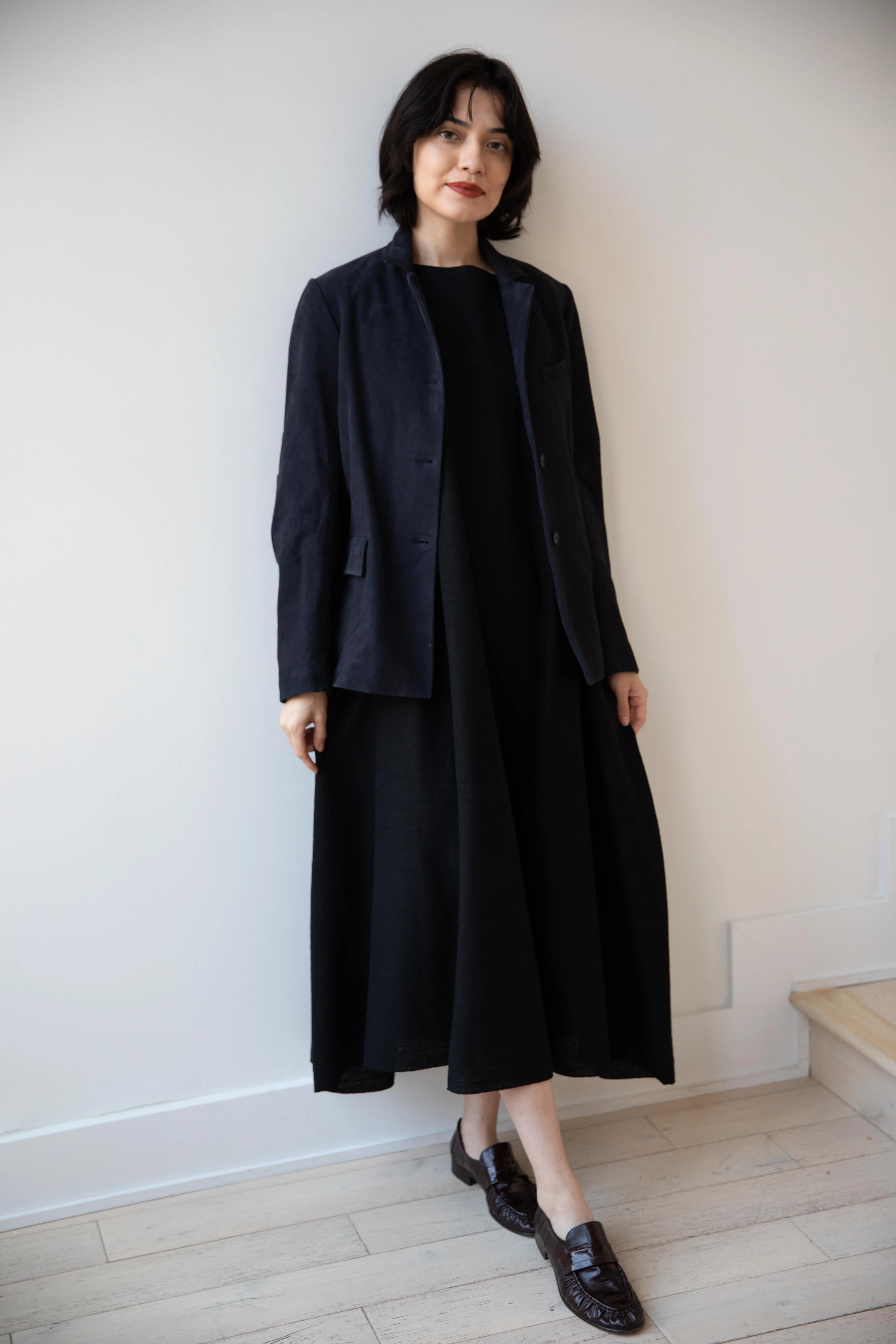 Bergfabel | Suede Leather Giulia Jacket in Navy - Image 27