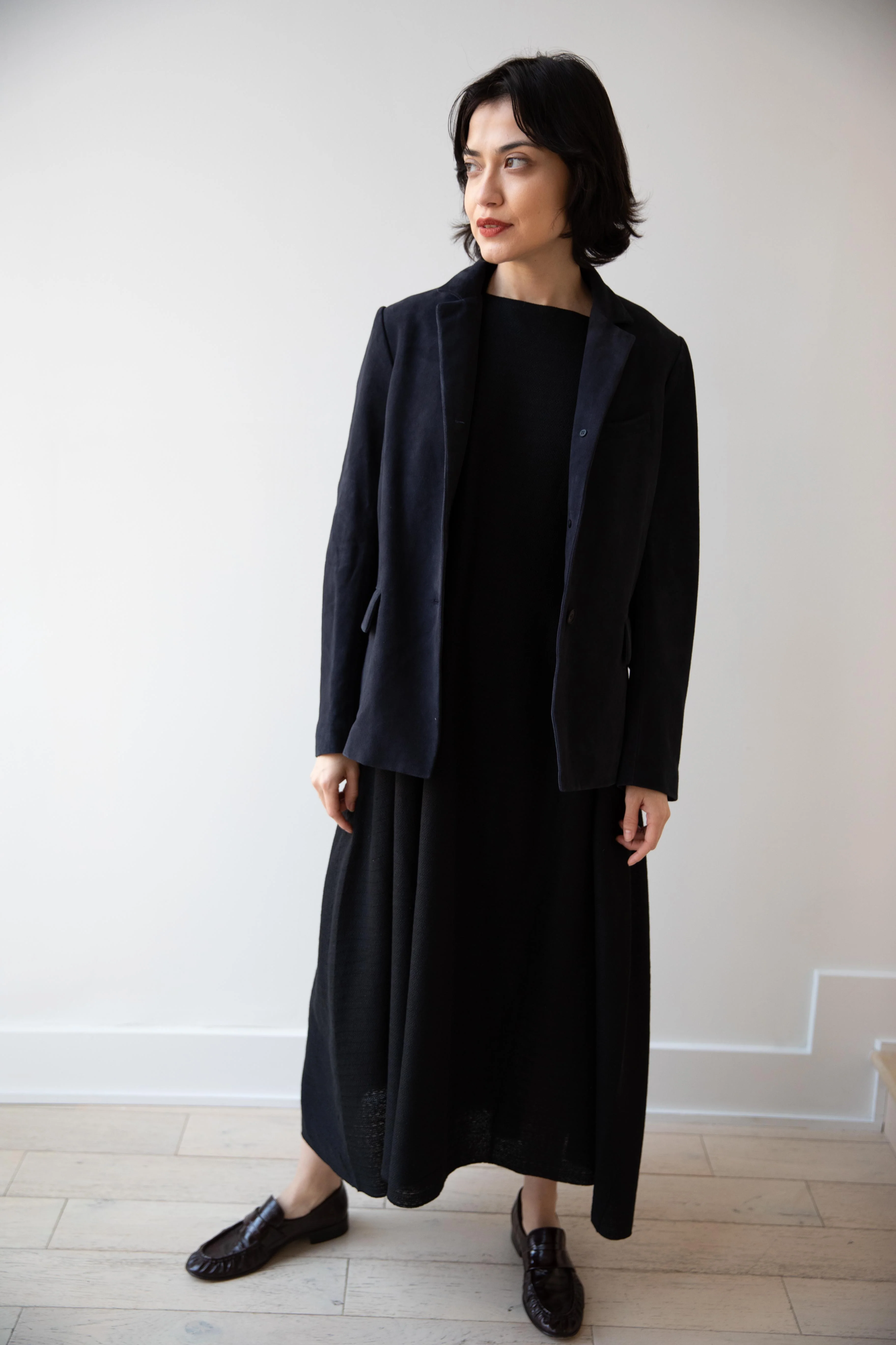 Bergfabel | Suede Leather Giulia Jacket in Navy - Image 4