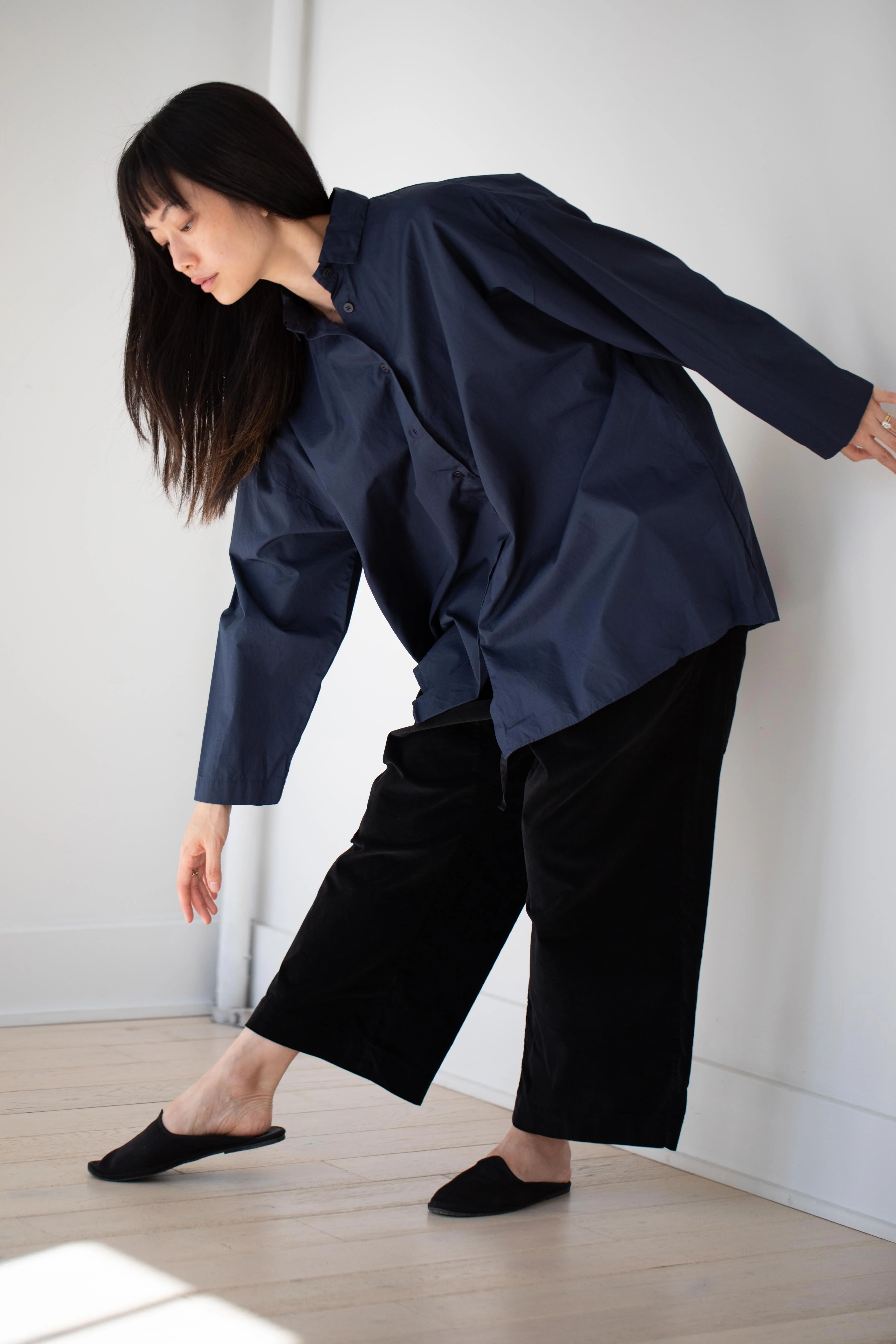 Bergfabel | Long Overshirt in Marine Blue - Image 8
