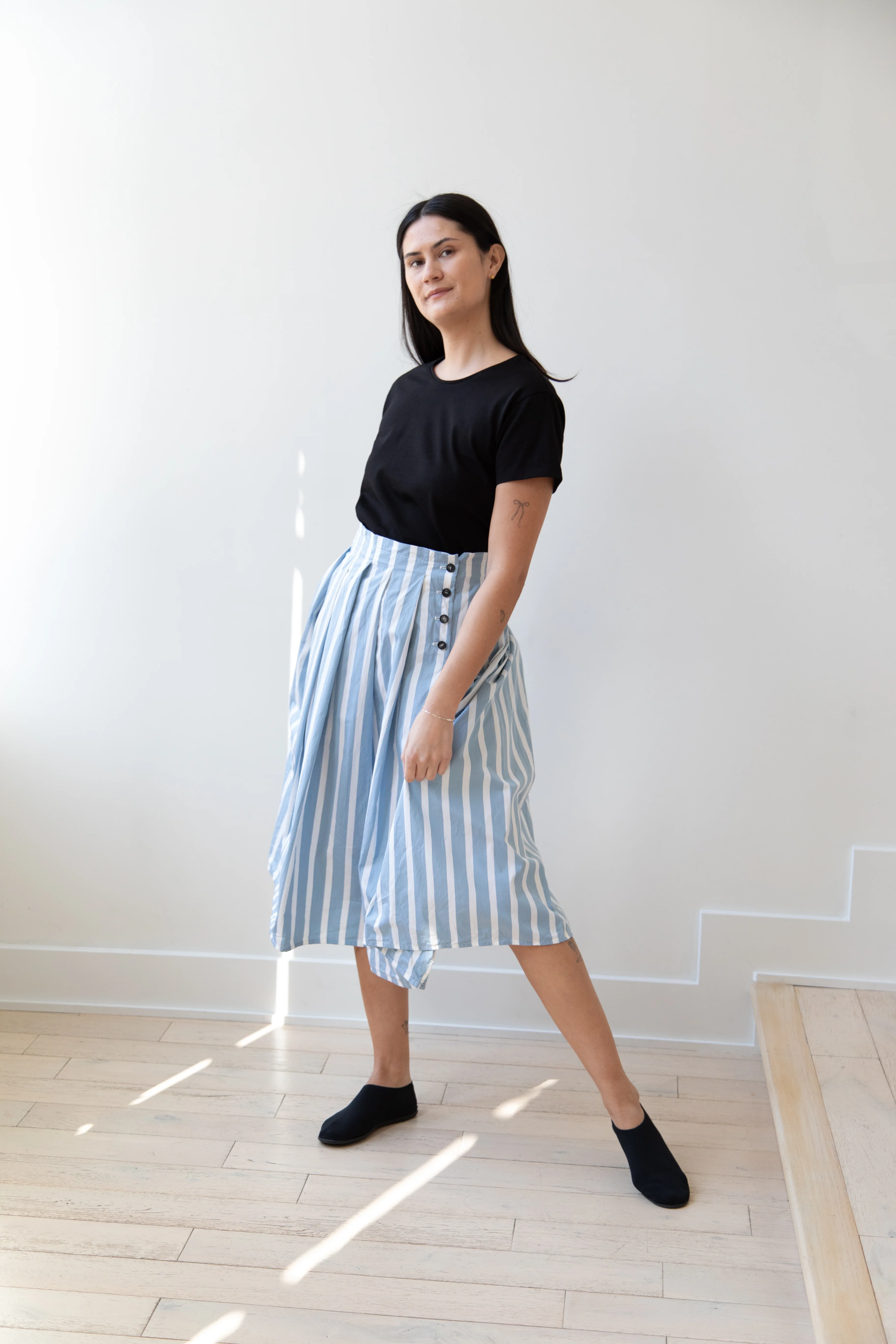 Bergfabel | Mathilde Skirt in Big Blue Stripes - Image 12