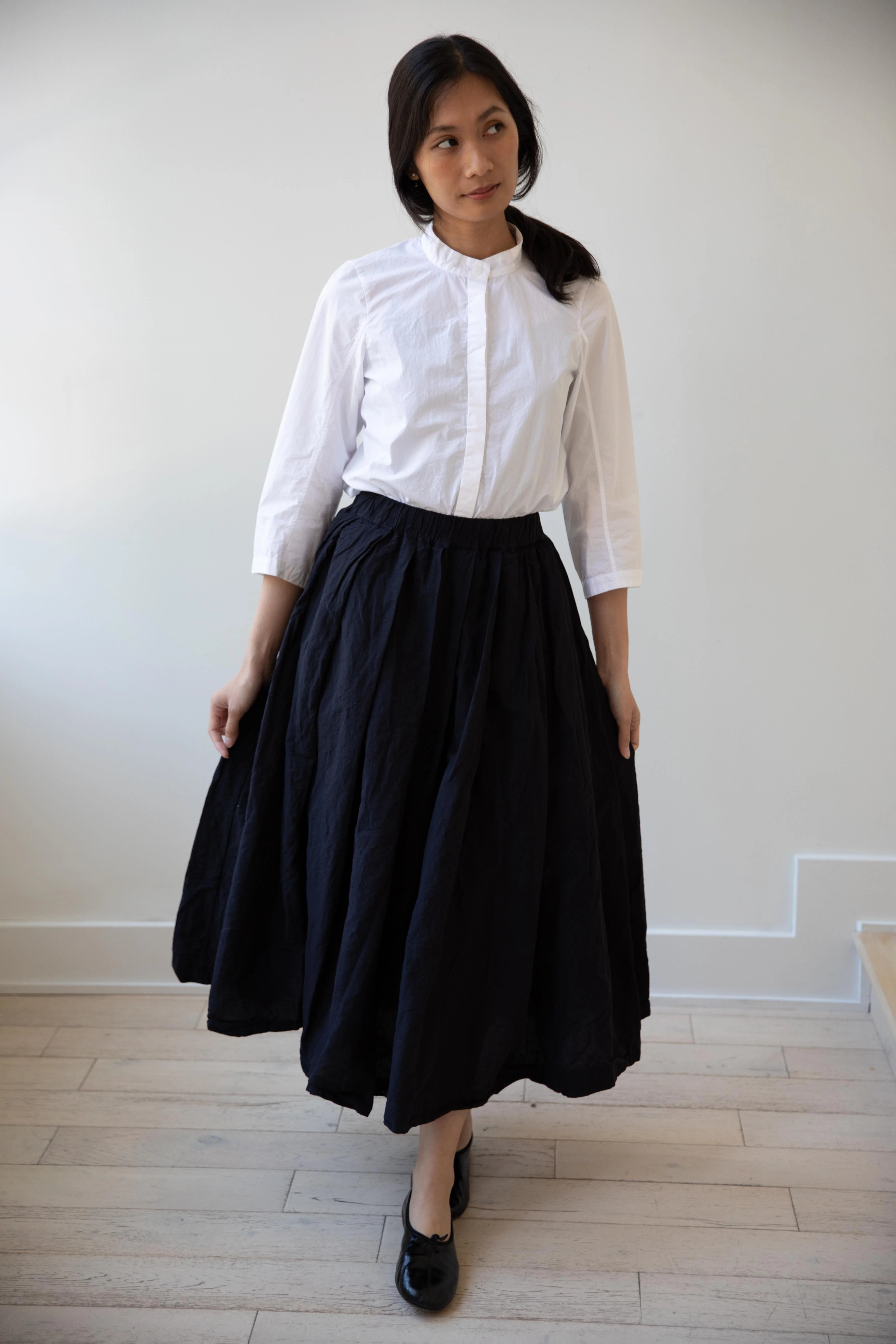 Bergfabel | Matilde Skirt in Midnight Cotton Linen - Image 16