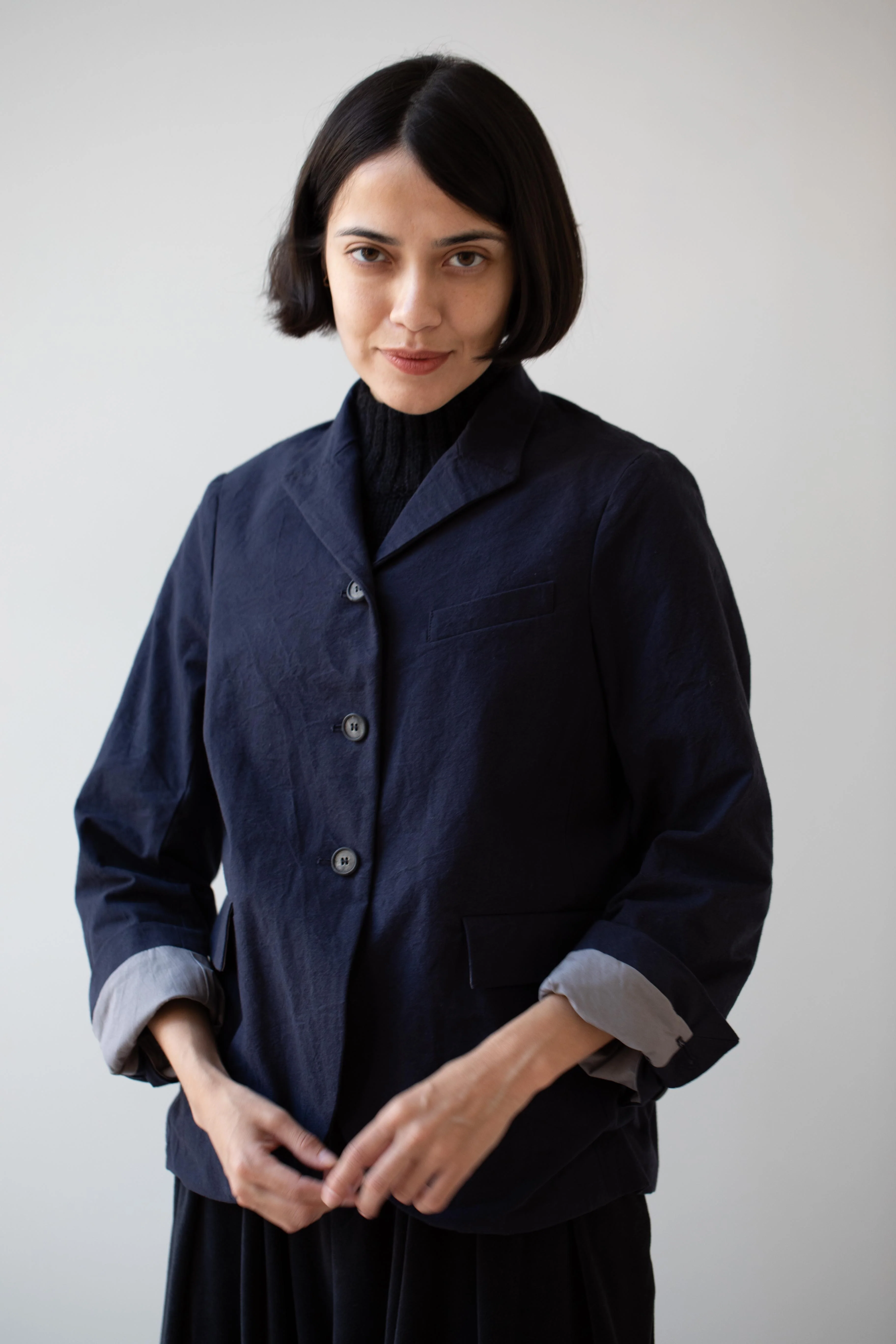 Bergfabel | Tyrol Jacket in Navy Cotton - Image 36