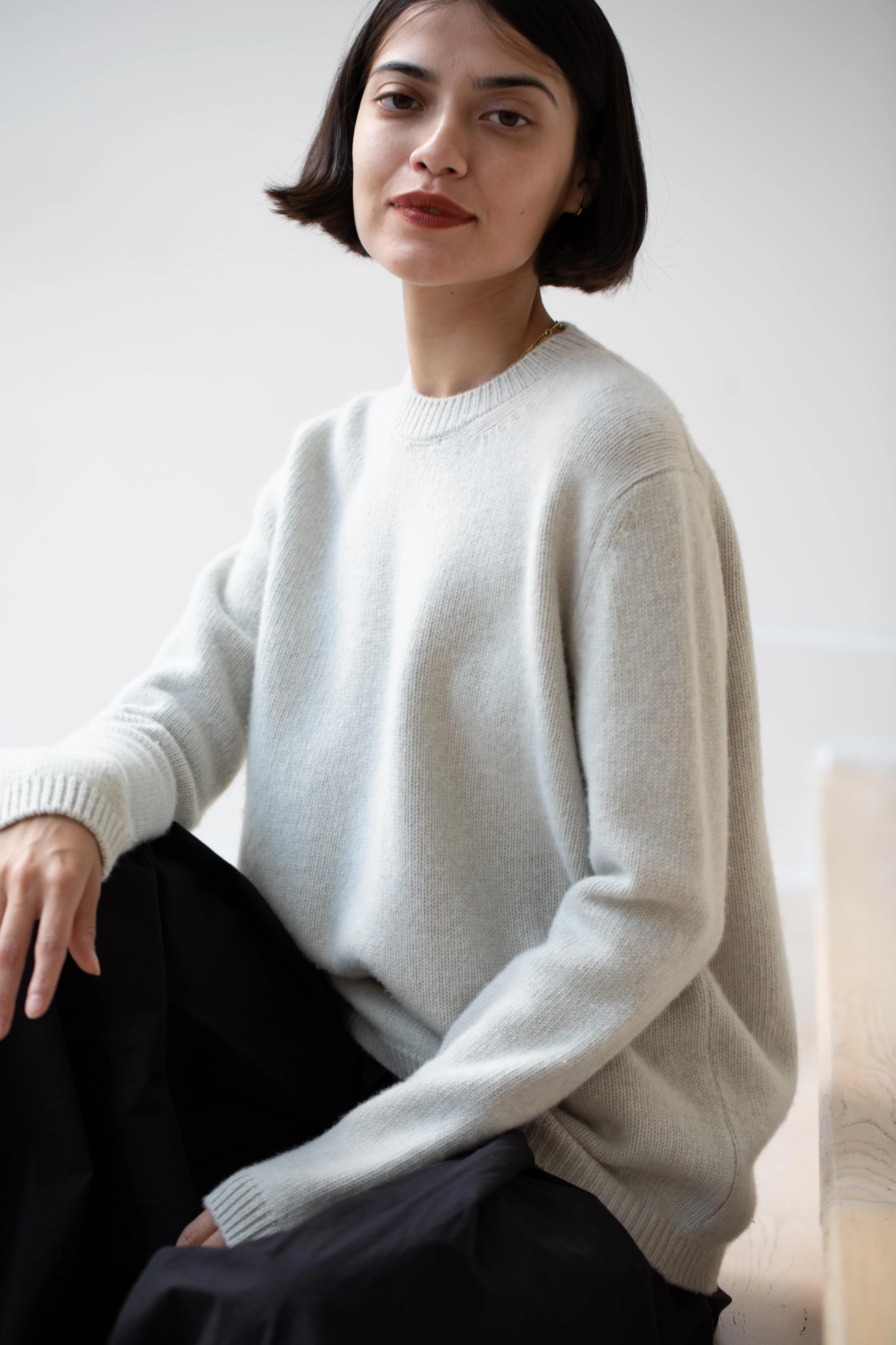 Bergfabel | Wool Cashmere Sweater in Ice - Image 29