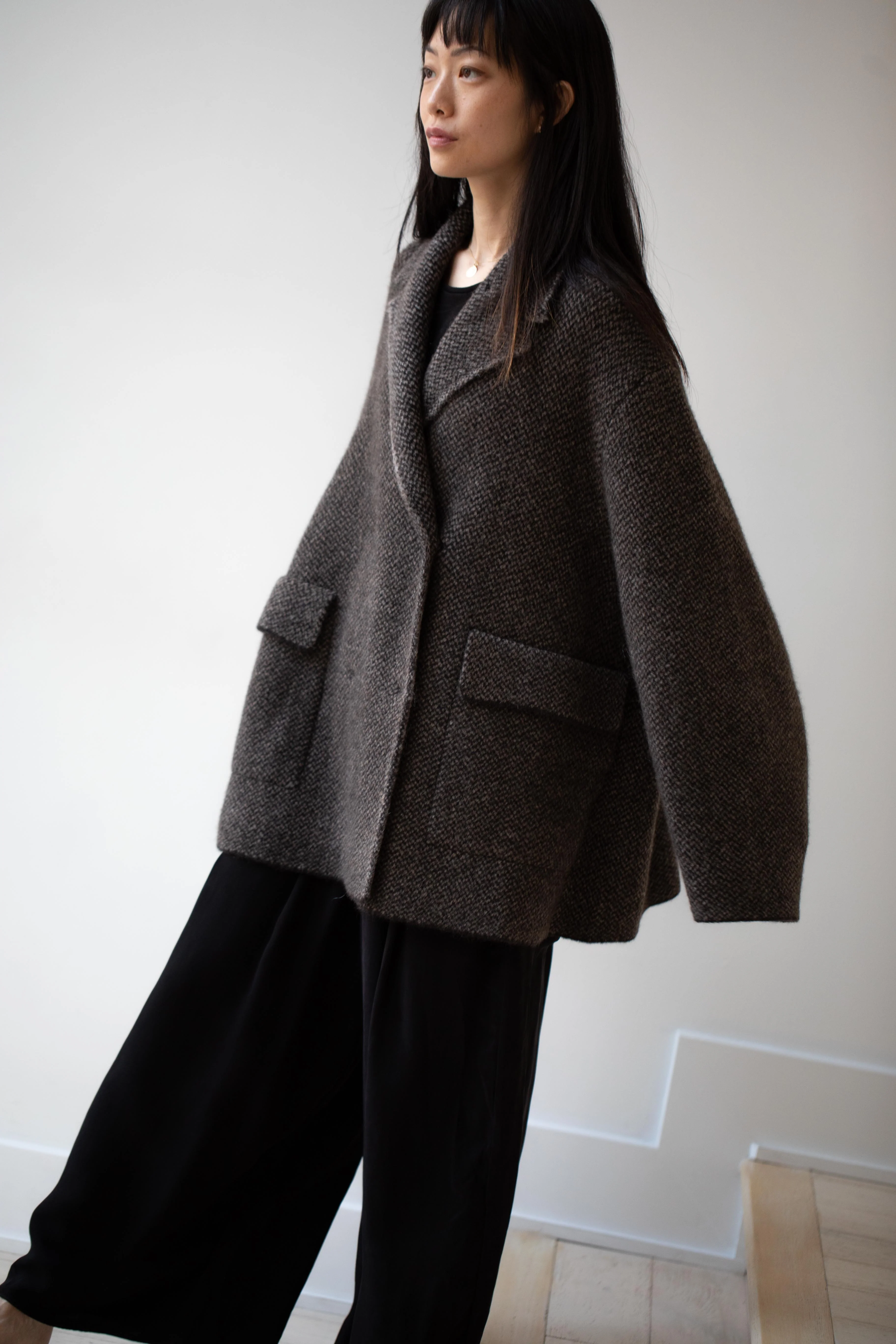 Boboutic | Bob's Texture Double Breasted Jacket in Brown & Taupe - Image 4