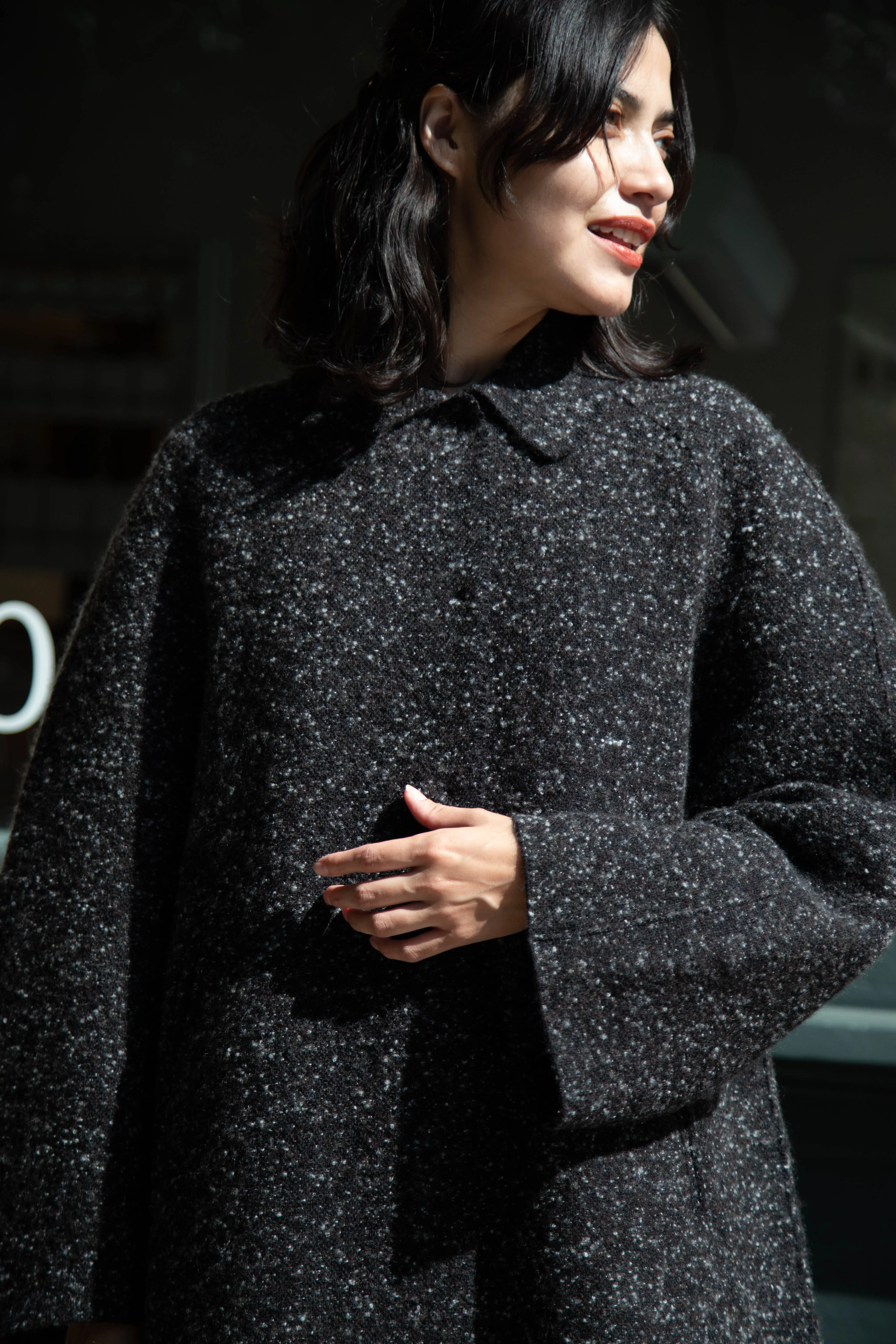 Boboutic | Canvas Lined With Love Coat in Black Mix - Image 30