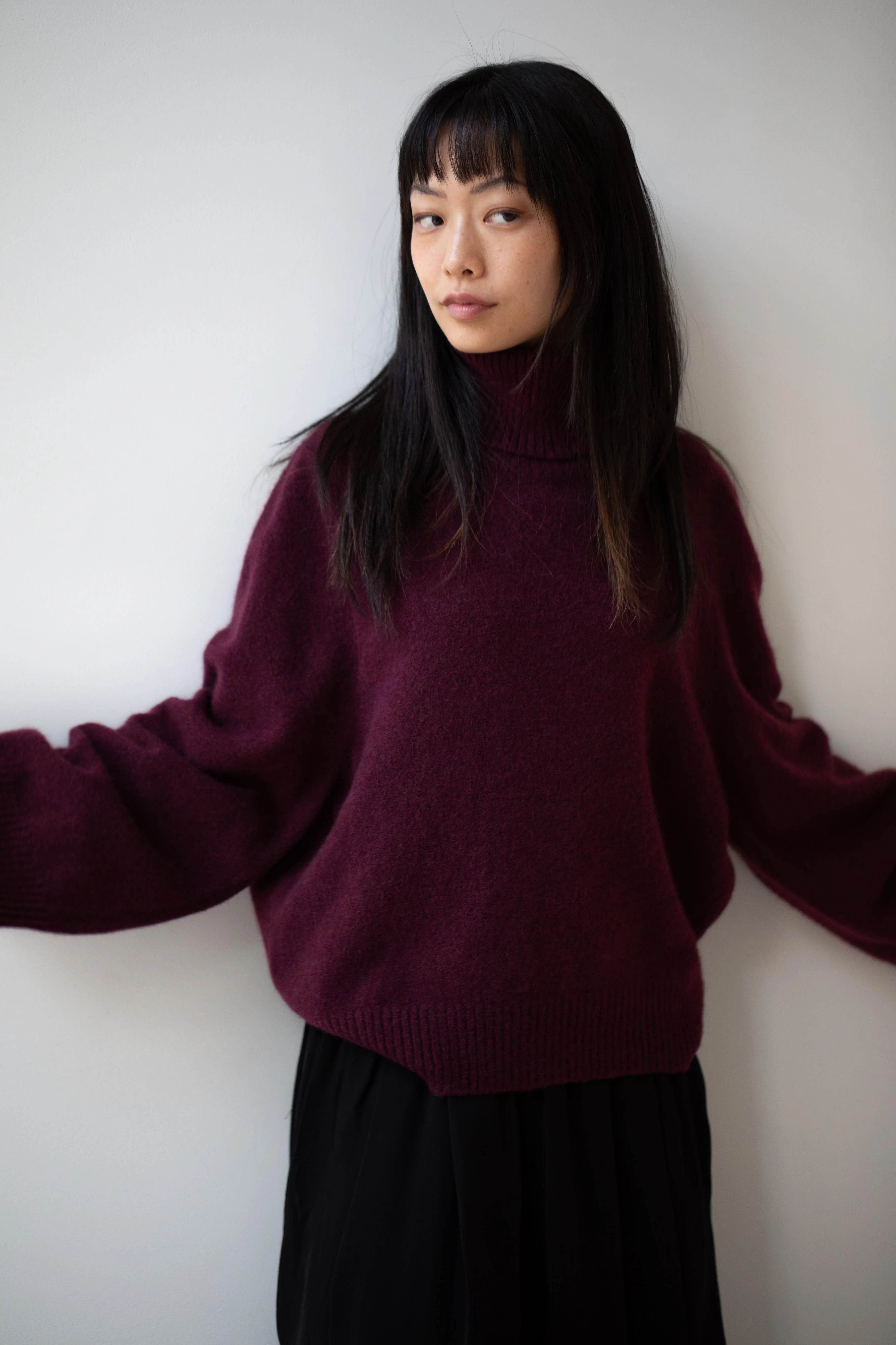 Boboutic | Cashmere Silk Turtleneck in Cherry - Image 15