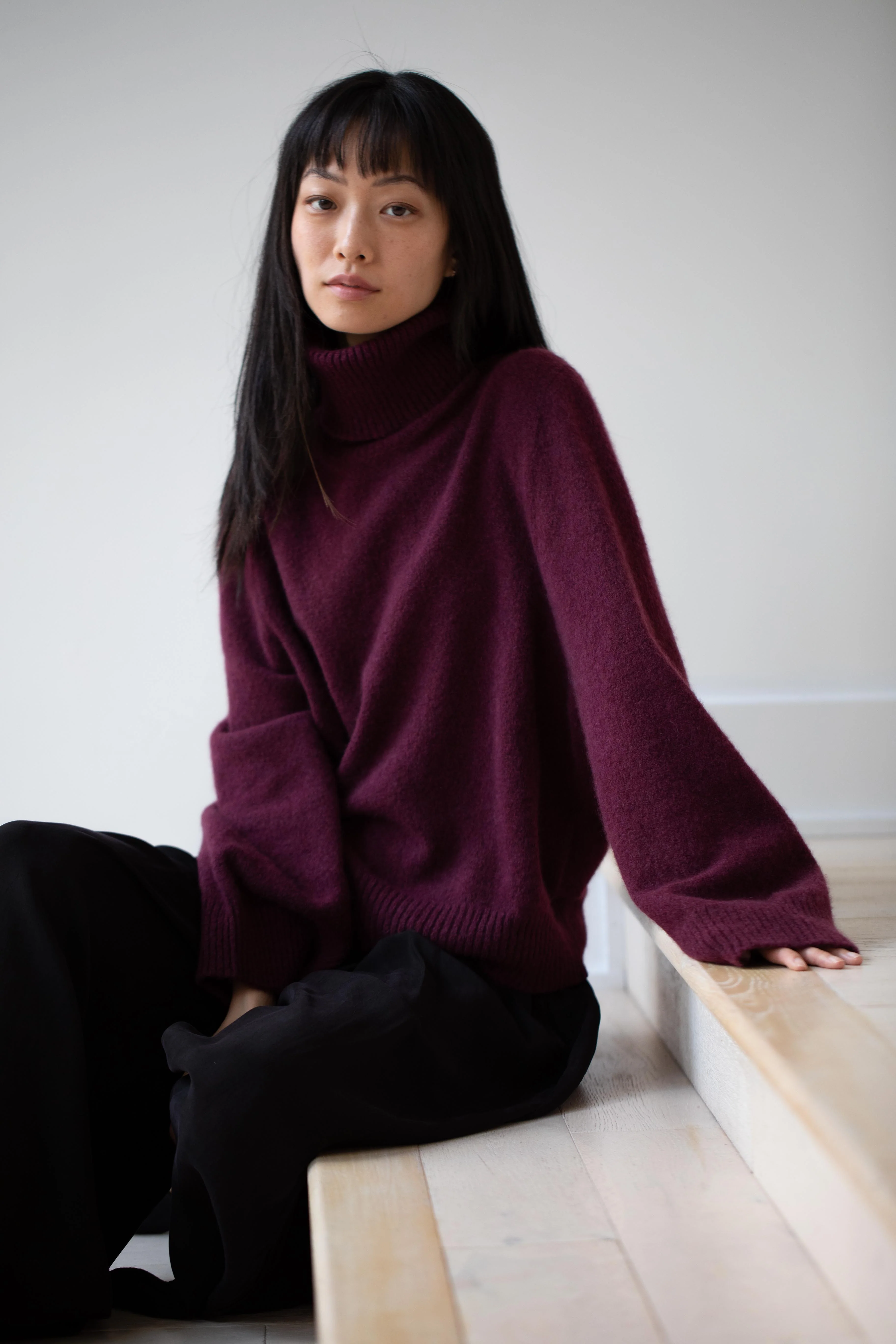 Boboutic | Cashmere Silk Turtleneck in Cherry - Image 26
