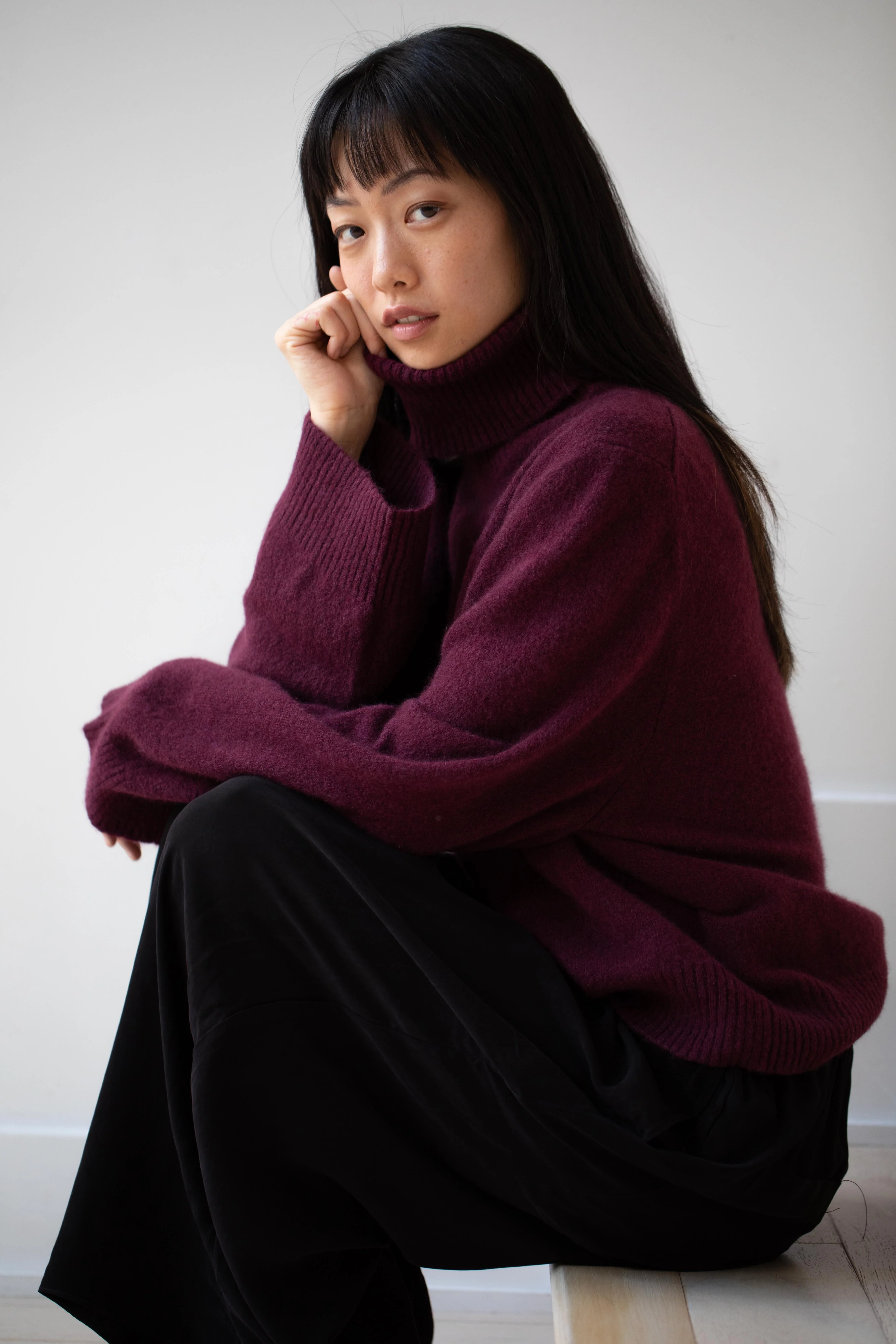 Boboutic | Cashmere Silk Turtleneck in Cherry - Image 33