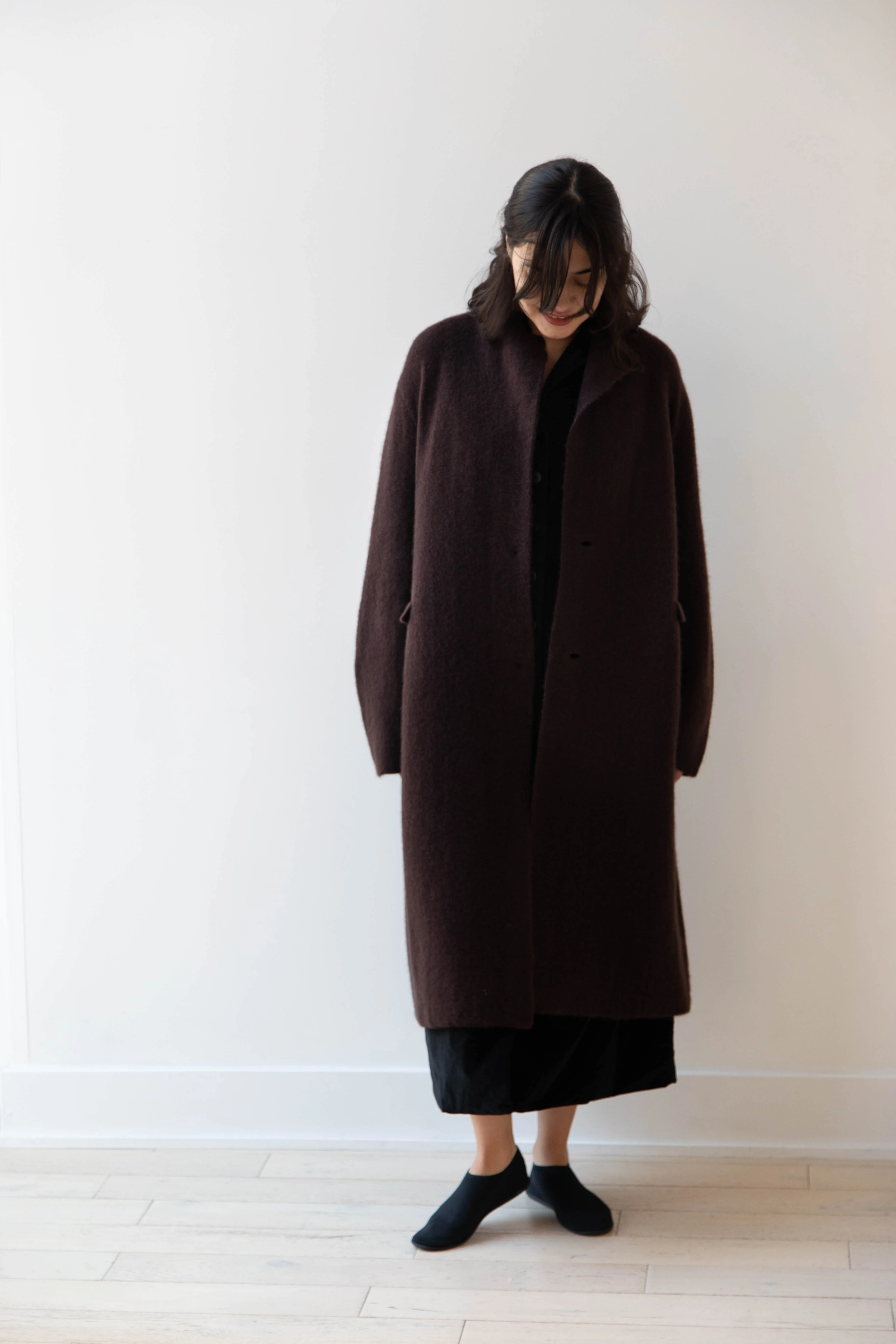 Boboutic | Cruel Touch Cashmere Silk Coat in Brown - Image 10