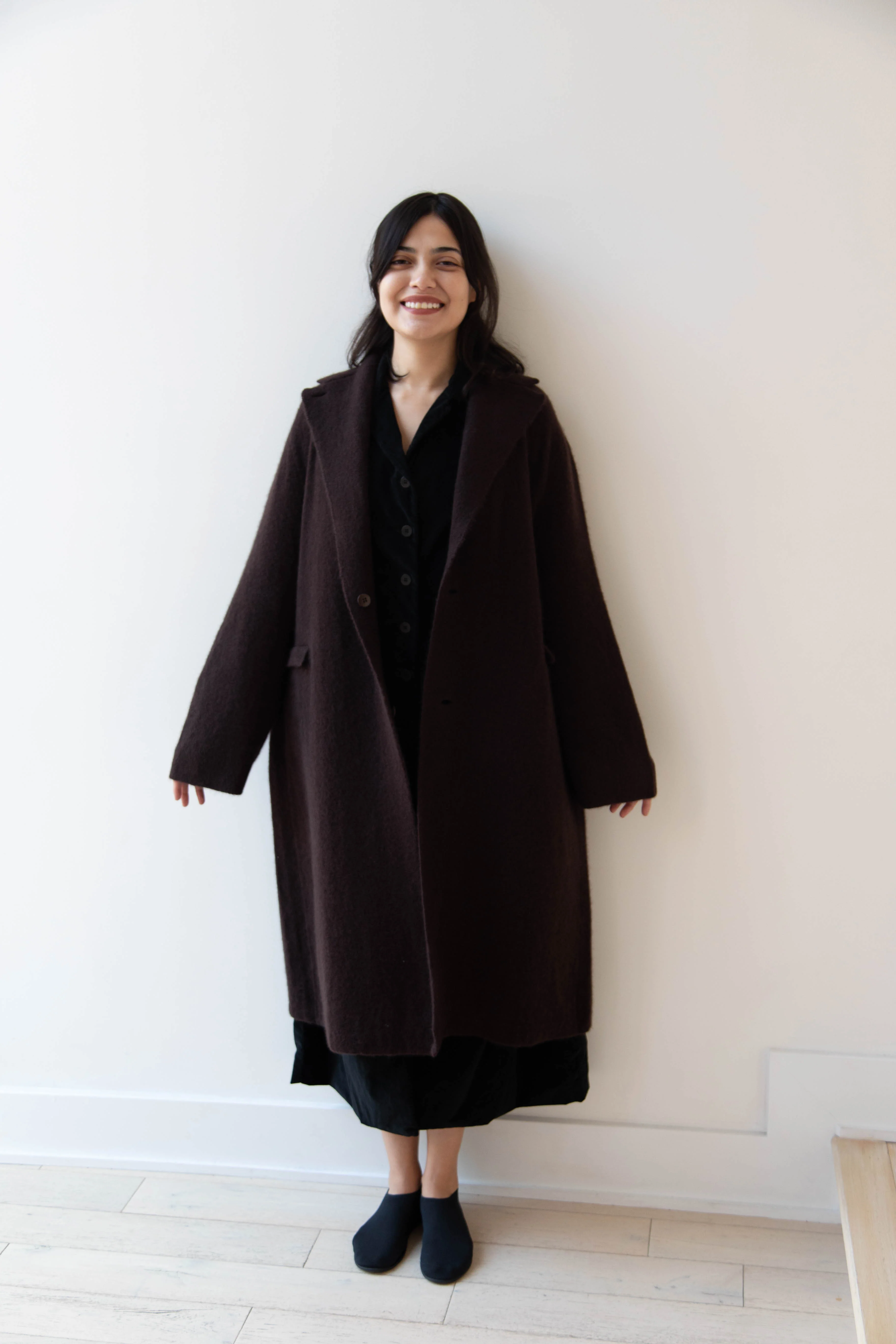 Boboutic | Cruel Touch Cashmere Silk Coat in Brown - Image 25