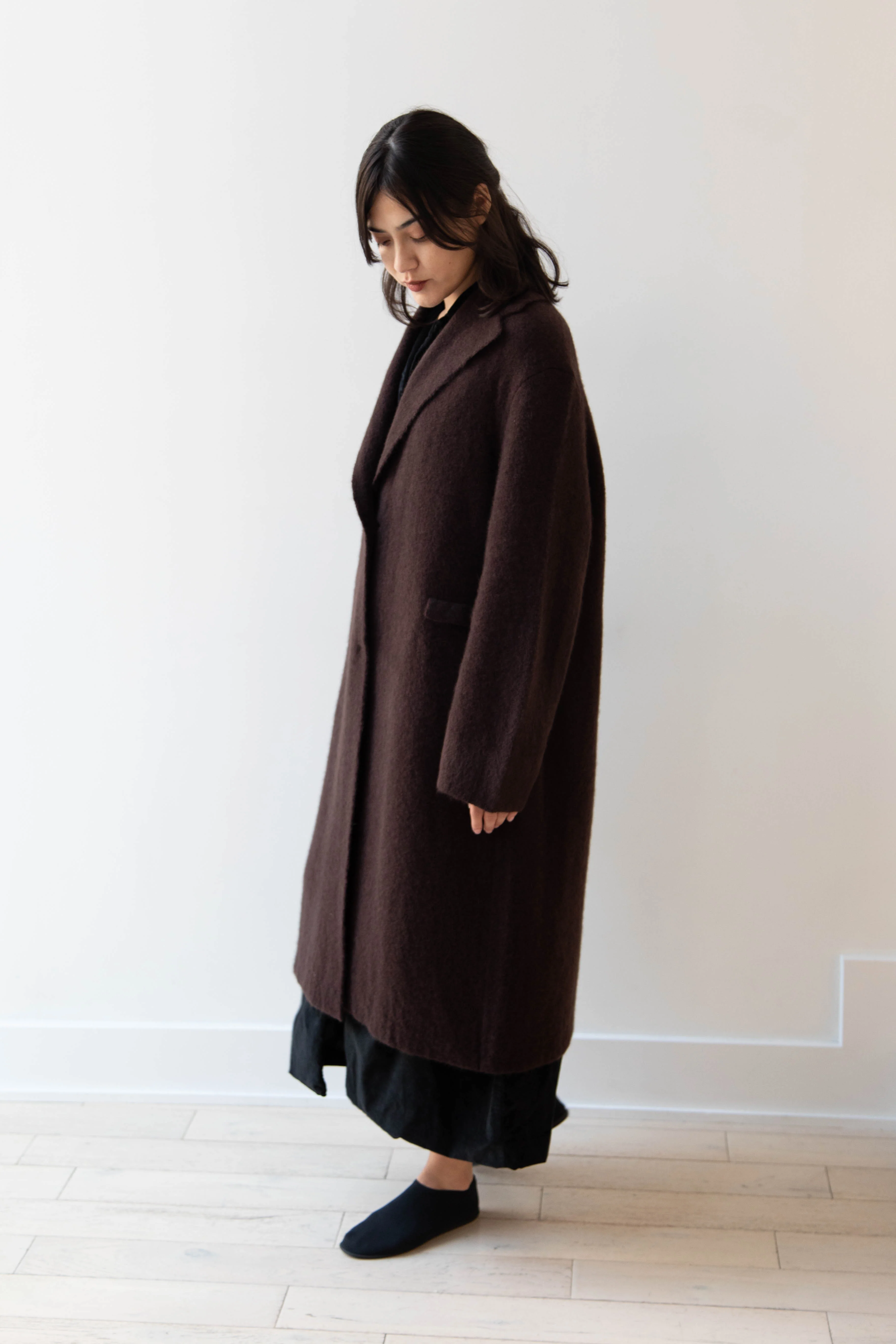 Boboutic | Cruel Touch Cashmere Silk Coat in Brown - Image 42