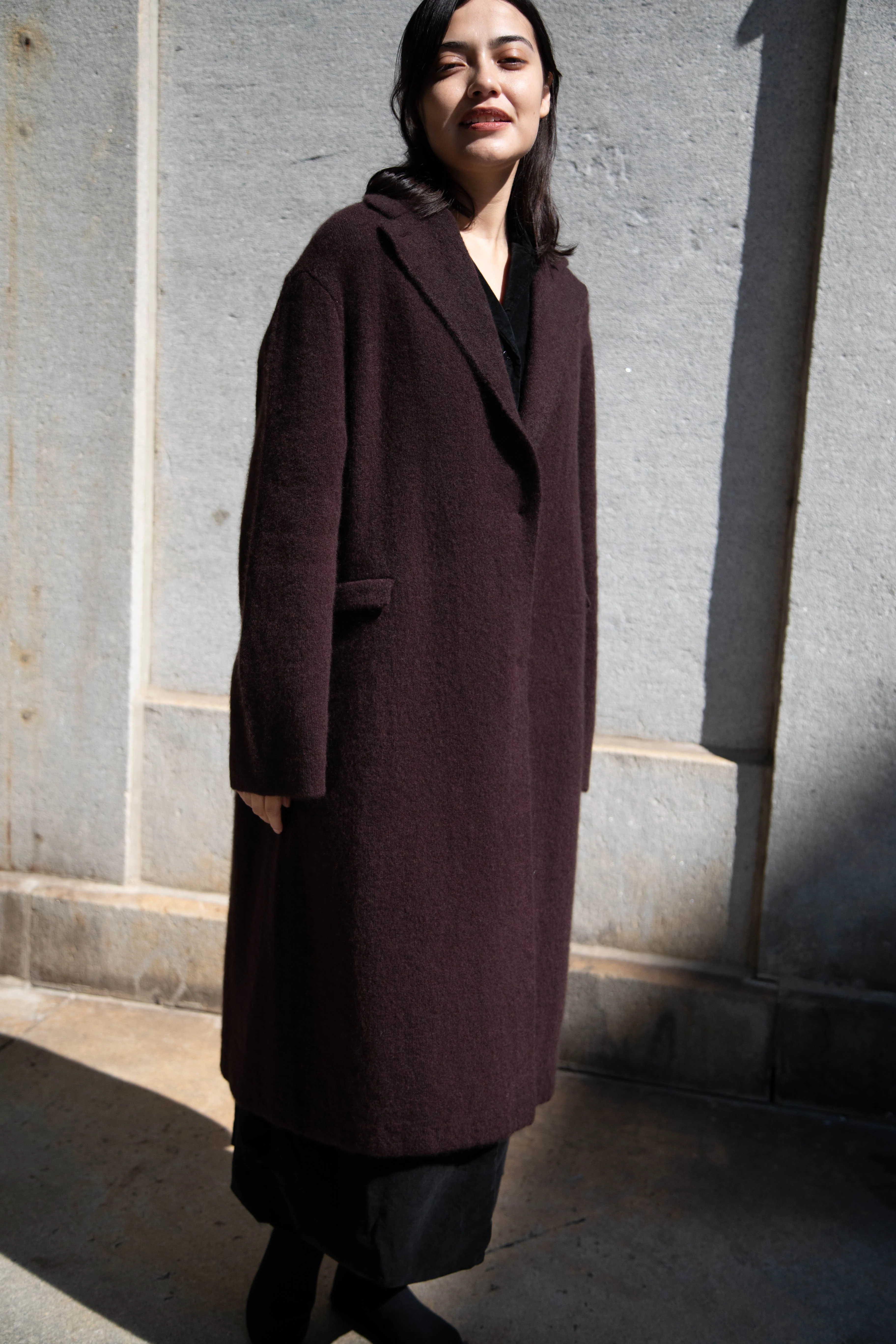 Boboutic | Cruel Touch Cashmere Silk Coat in Brown - Image 47