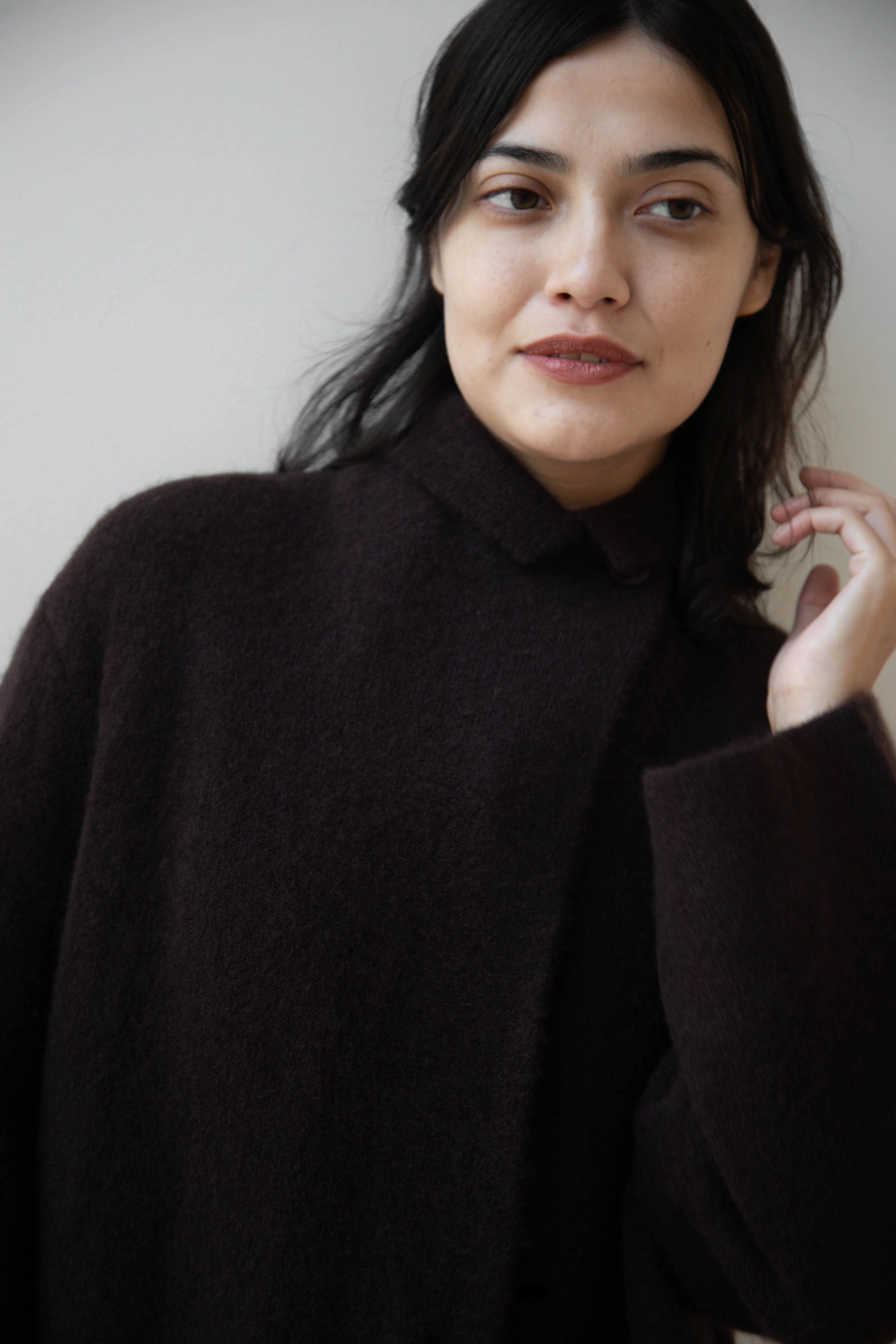 Boboutic | Cruel Touch Cashmere Silk Coat in Brown - Image 63