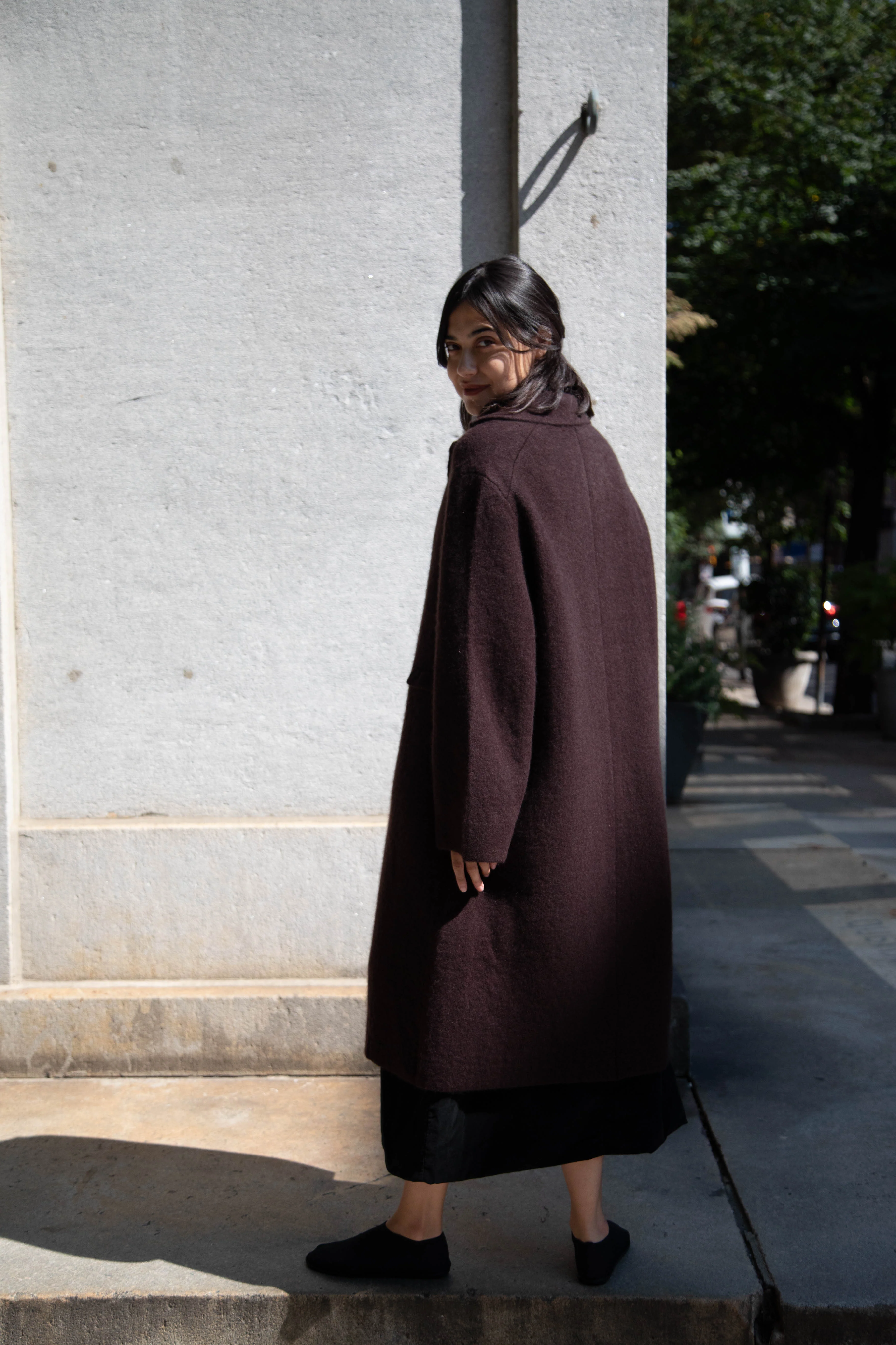 Boboutic | Cruel Touch Cashmere Silk Coat in Brown - Image 8