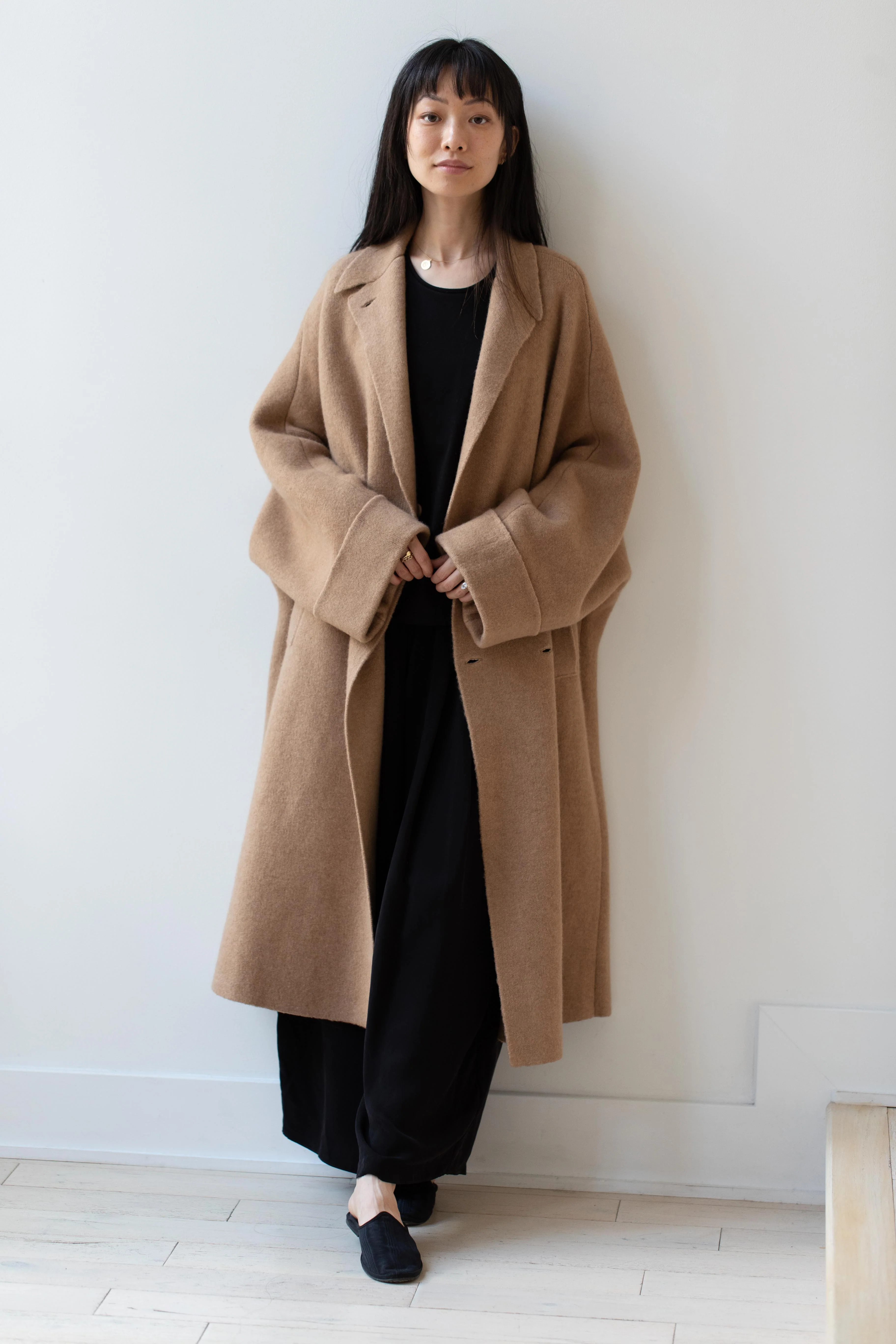 Boboutic | Double Breasted Coat Light & Dark Caresse in Camel - Image 6
