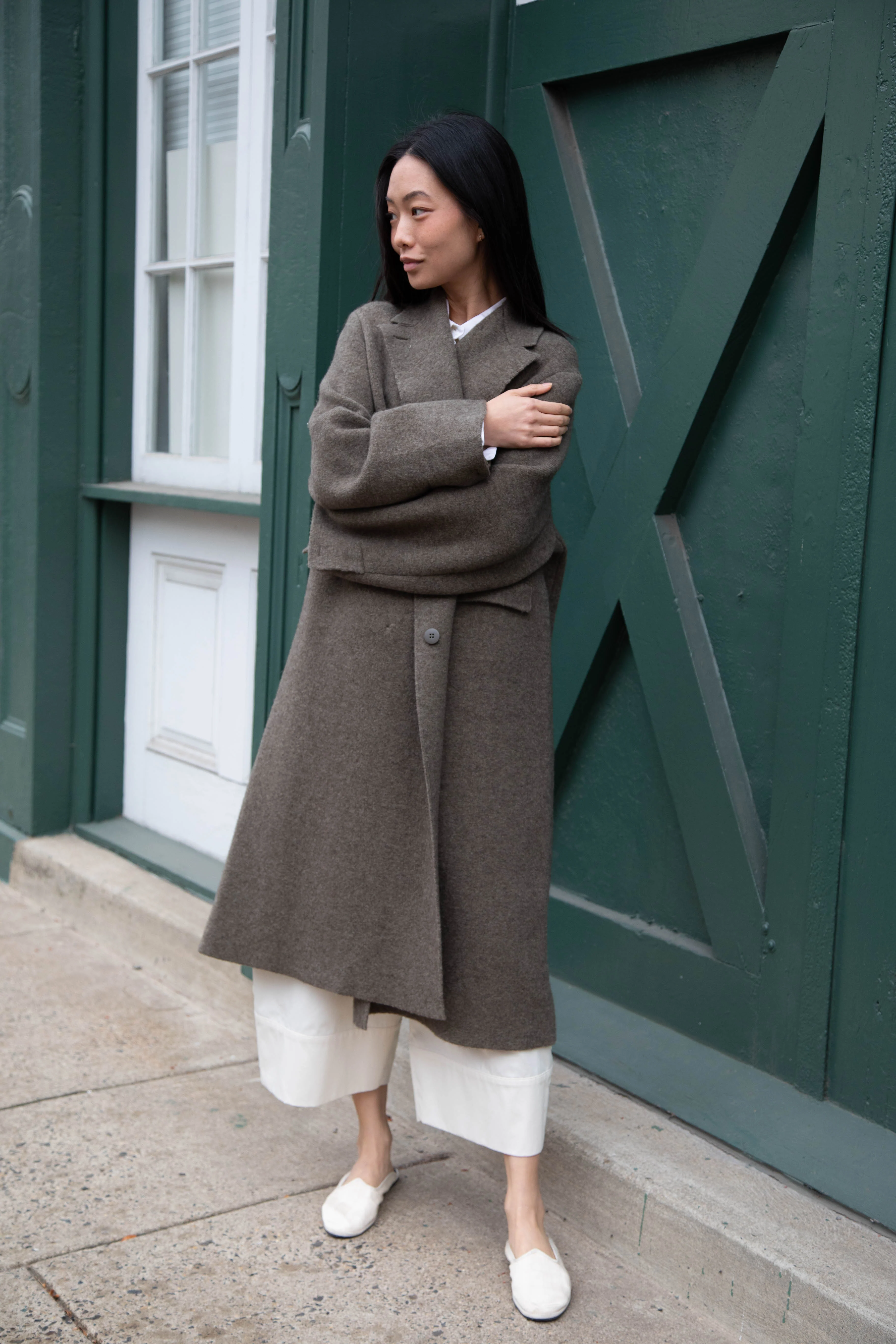 Boboutic | Double Outerwear Coat in Forest Green - Image 54