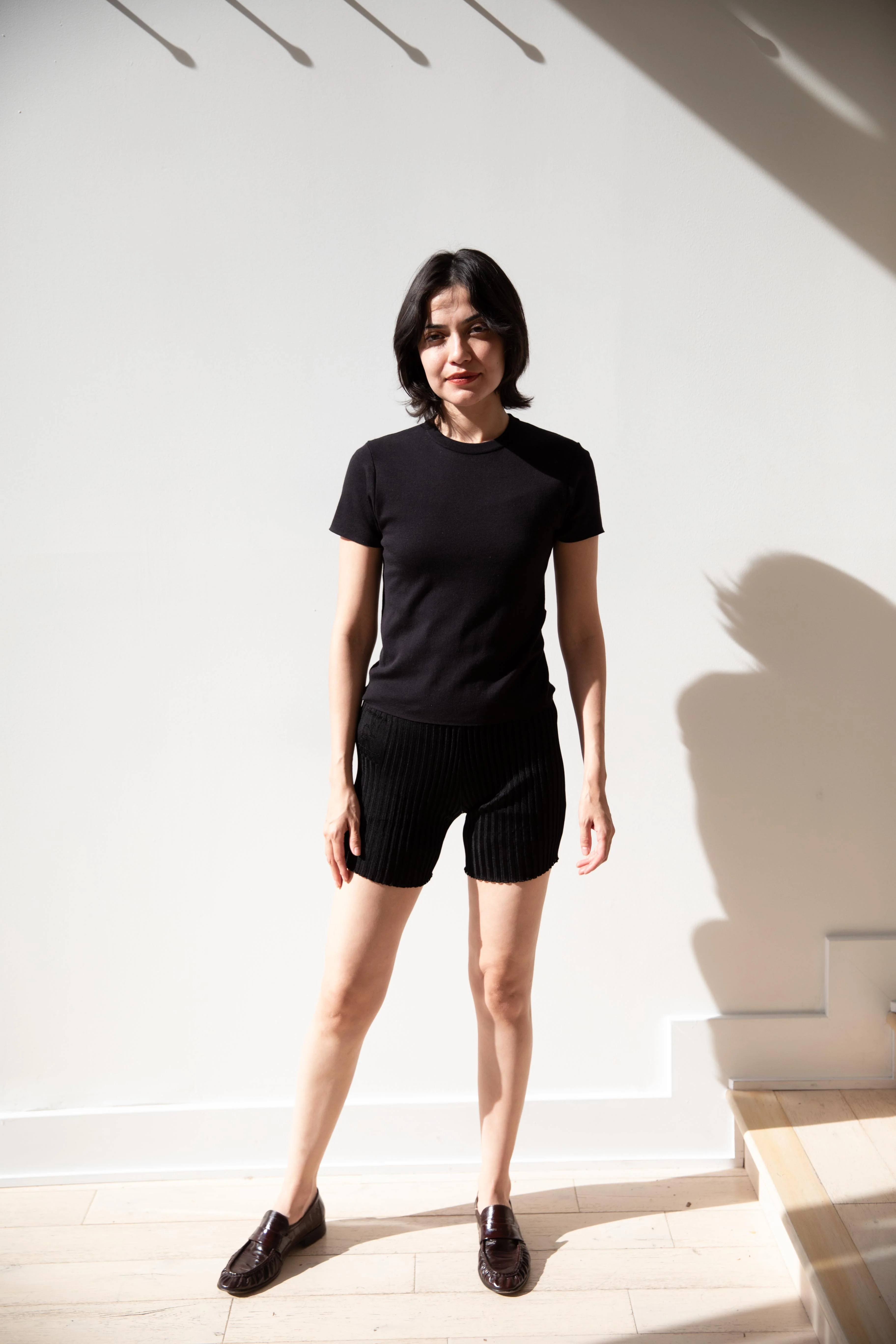 Cancellato Uniform | Viscose Biker Shorts in Black - Image 10