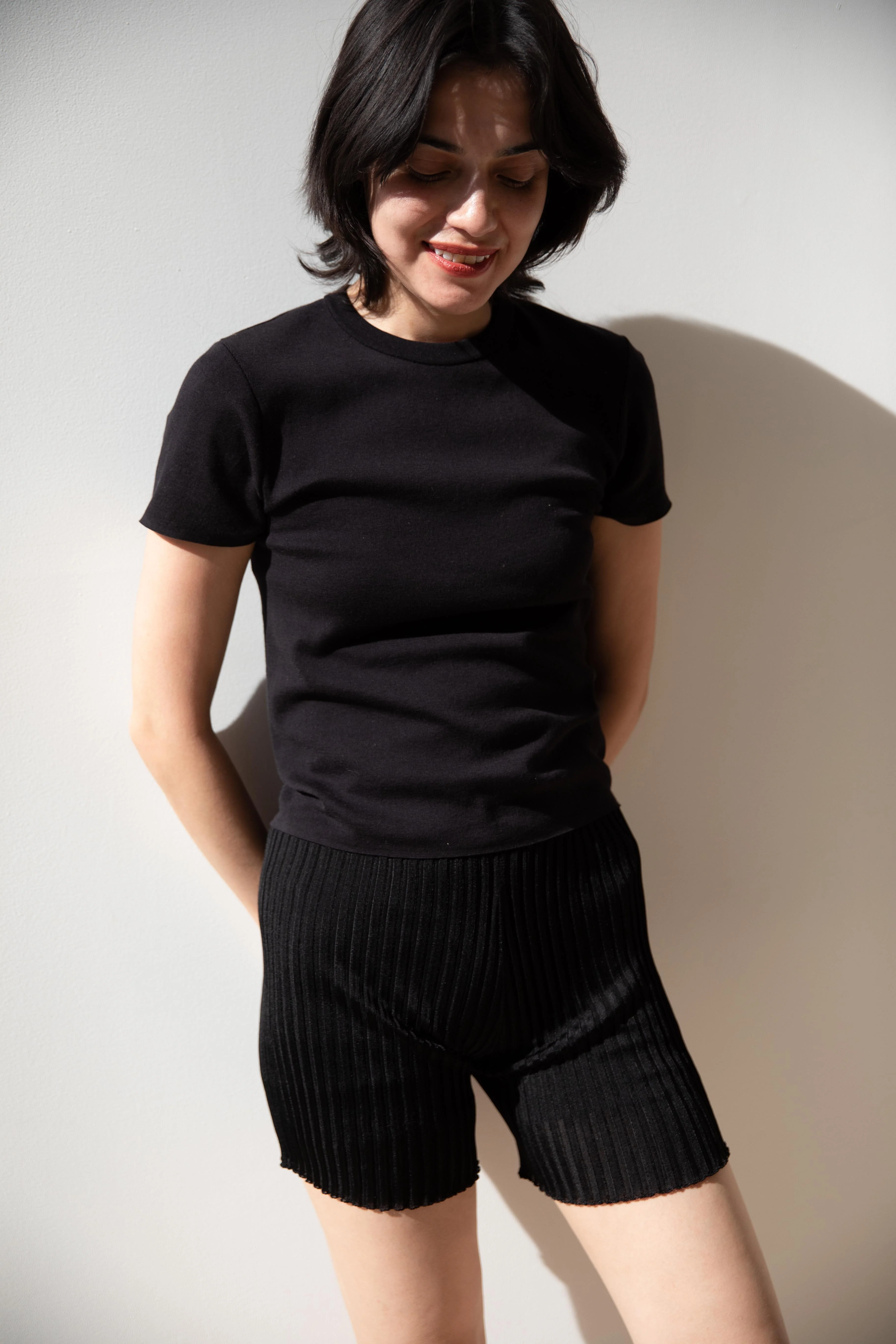 Cancellato Uniform | Viscose Biker Shorts in Black - Image 16