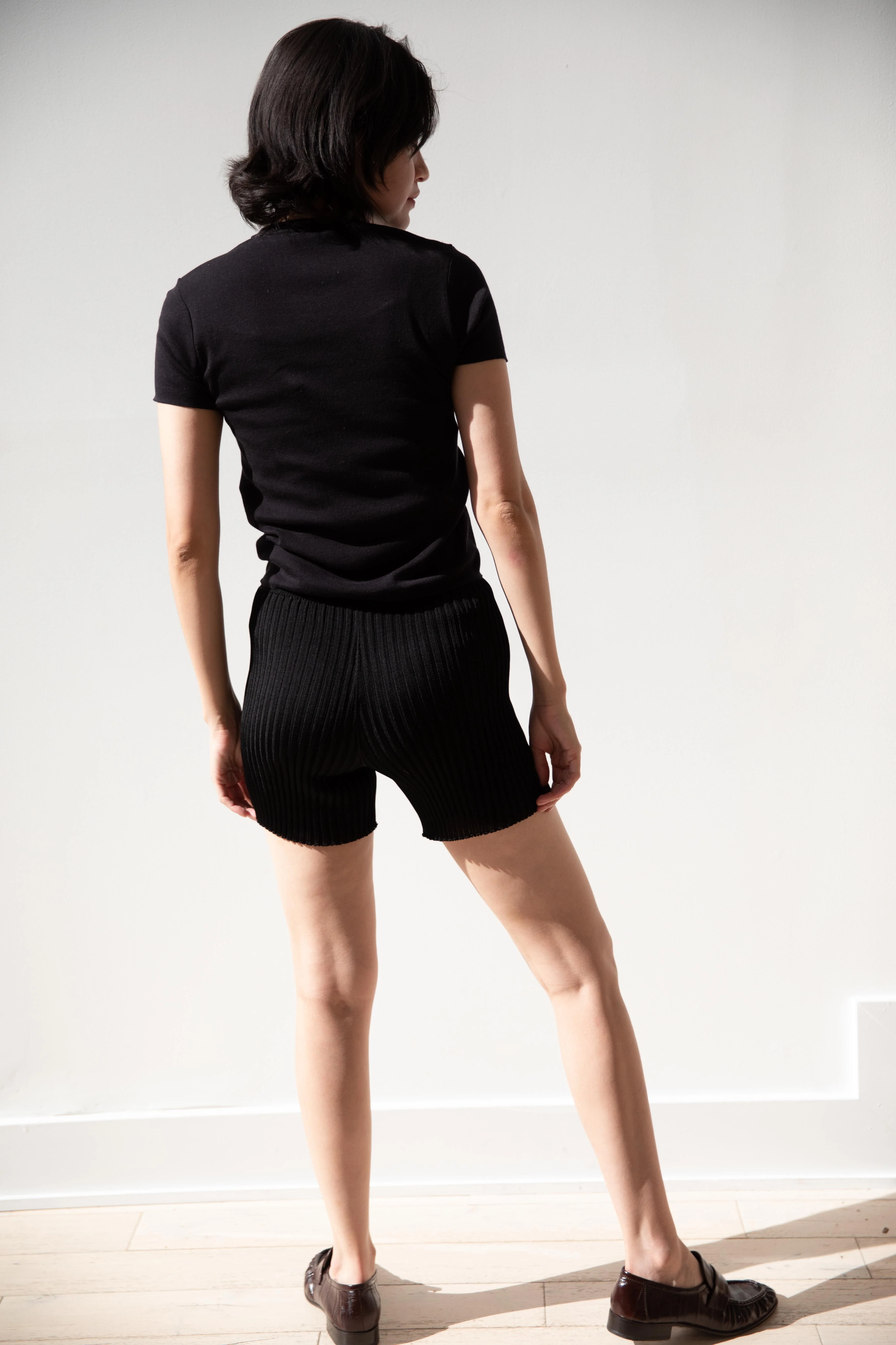 Cancellato Uniform | Viscose Biker Shorts in Black - Image 20