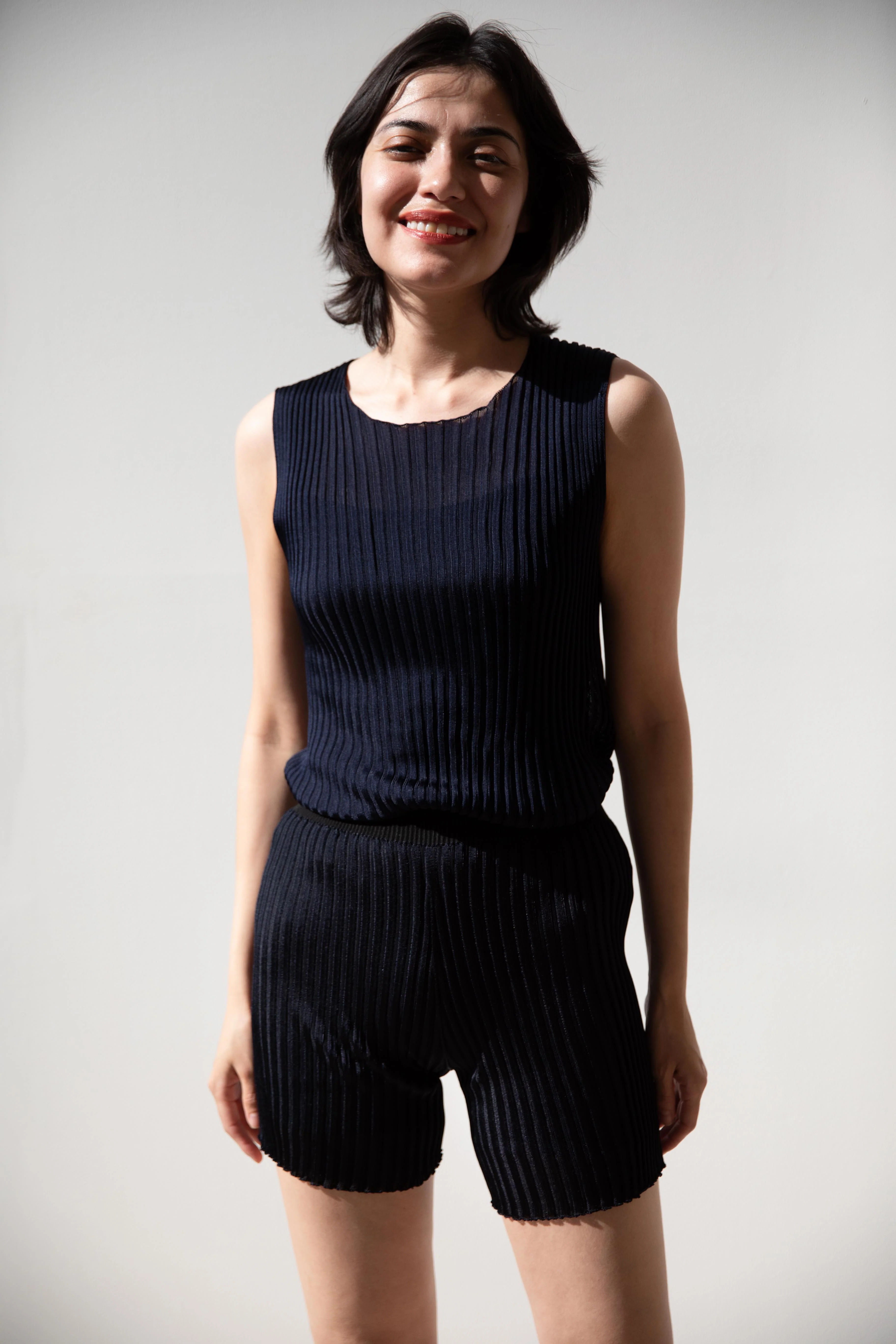 Cancellato Uniform | Viscose Biker Shorts in Navy - Image 20