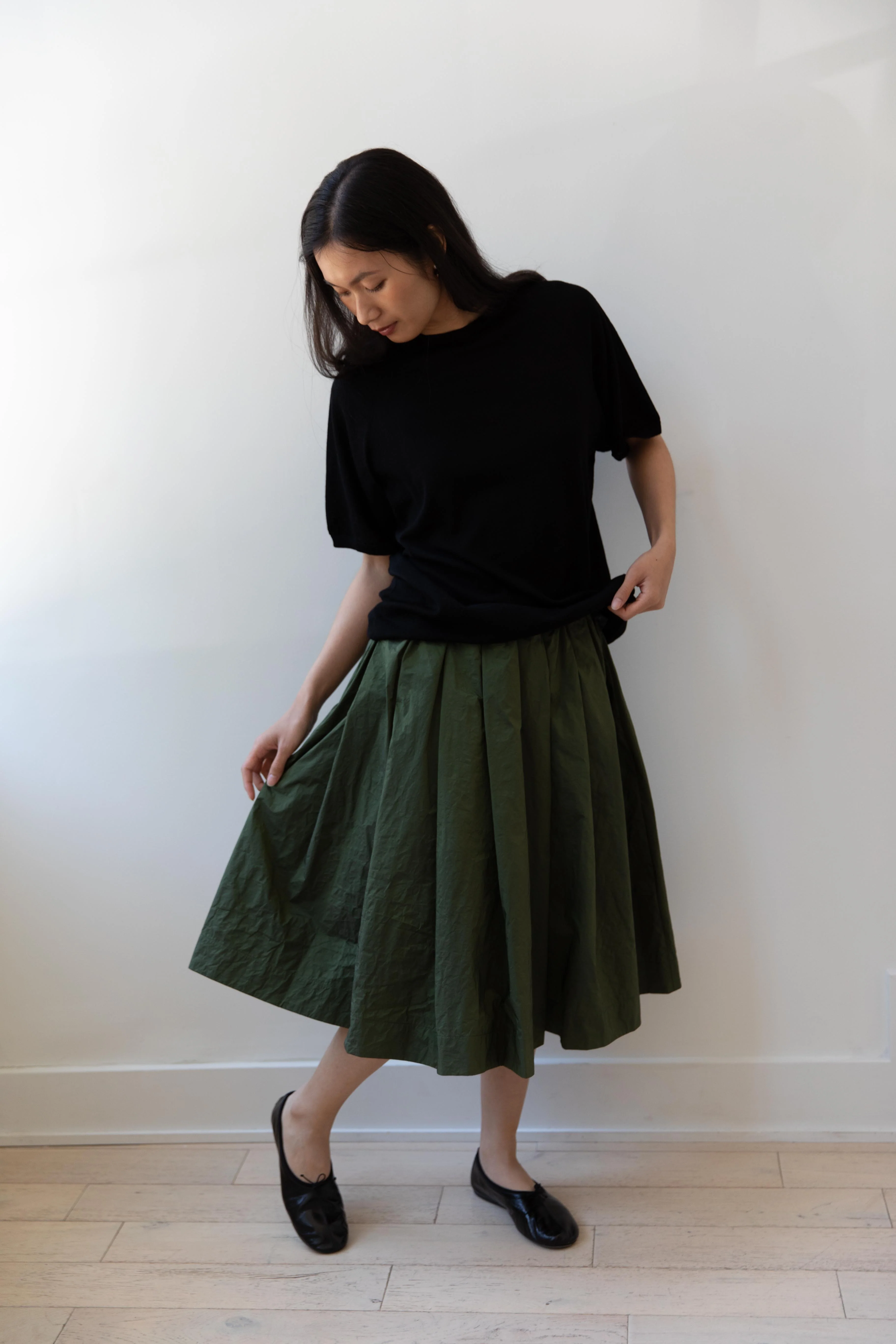 Cancellato Uniform | Classic Light Weight Wool T-Shirt in Black - Image 31