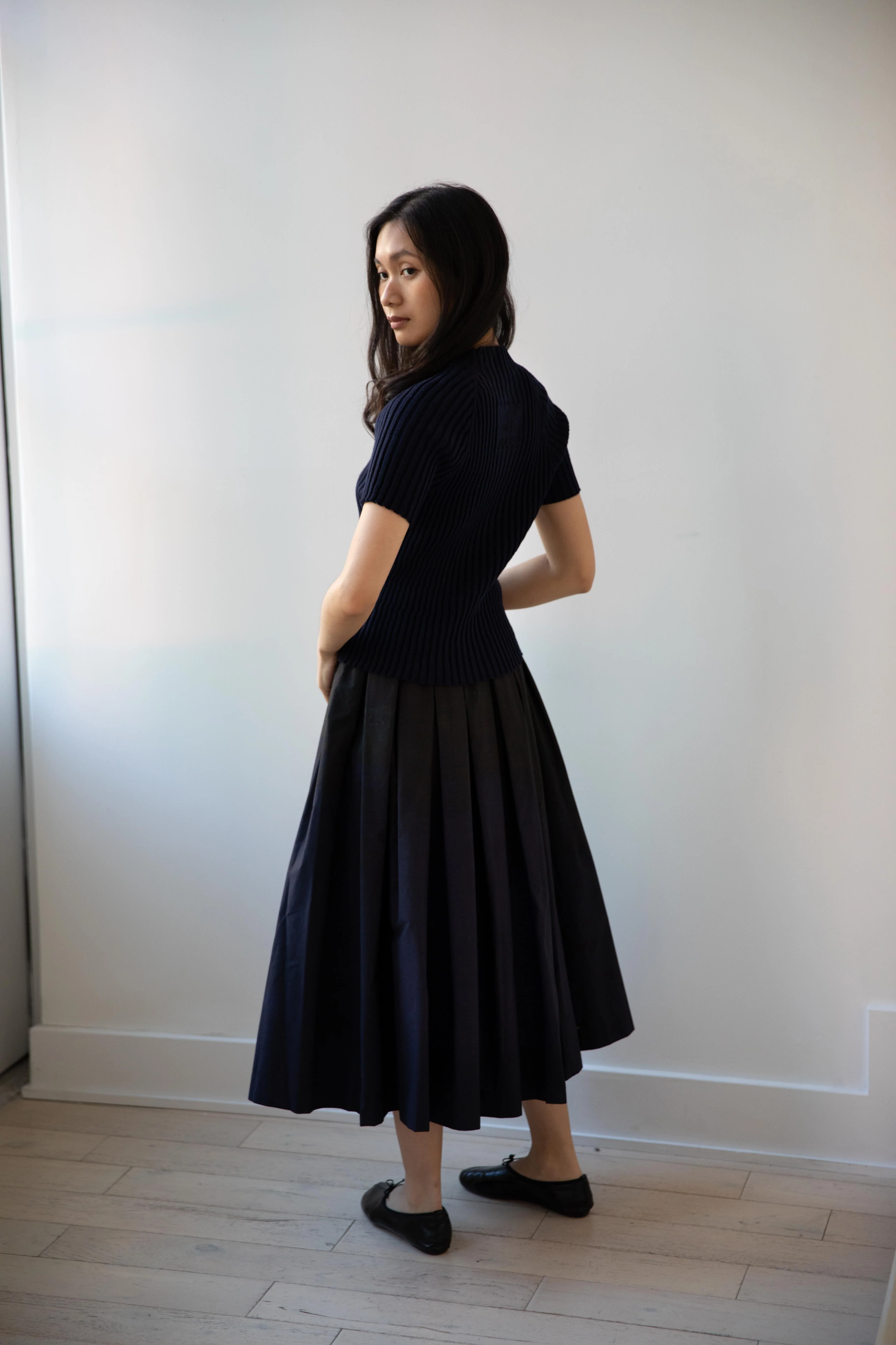 Cancellato Uniform | Ribbed T-Shirt in Navy - Image 29