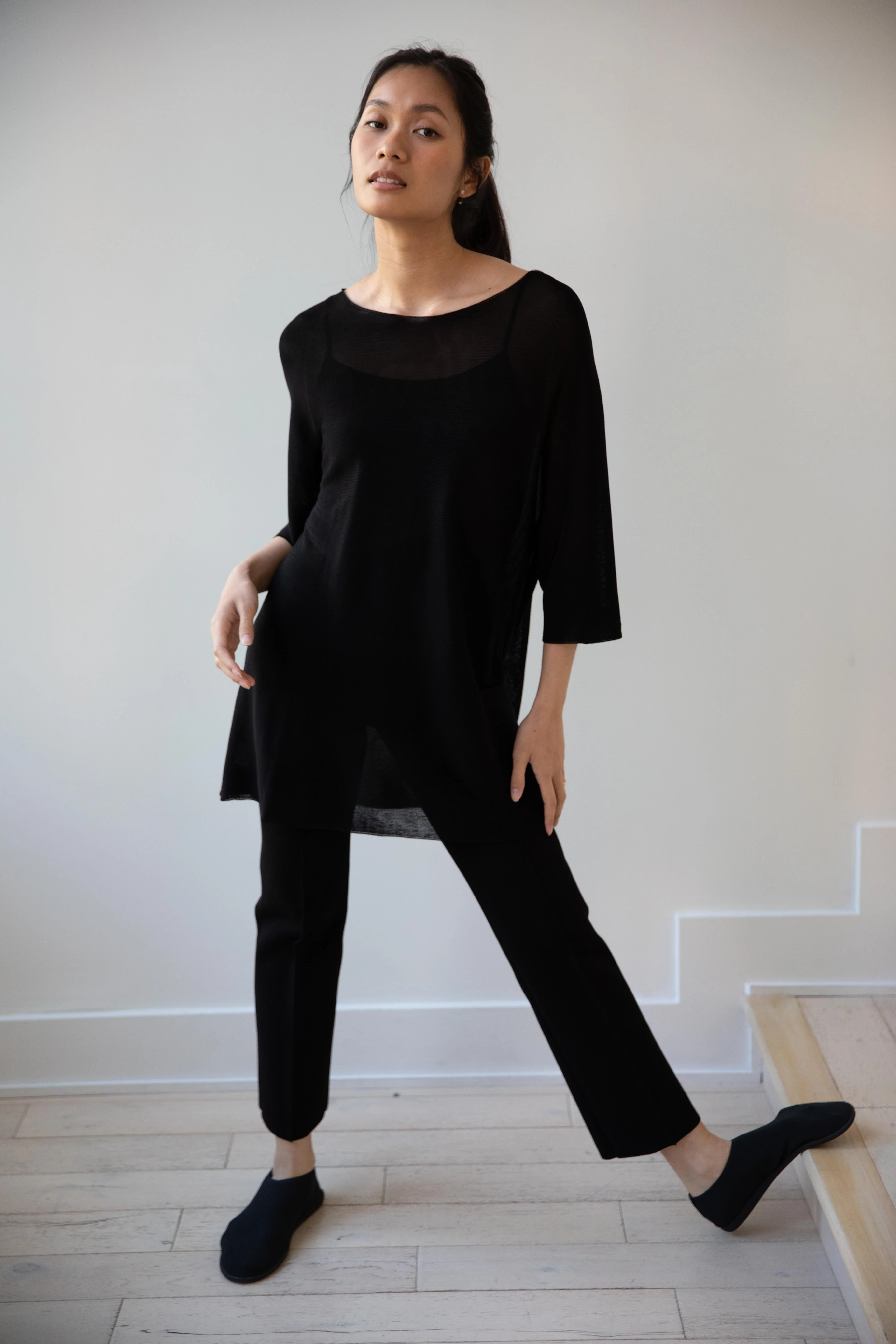 Cancellato Uniform | Viscose T-Shirt in Black - Image 20