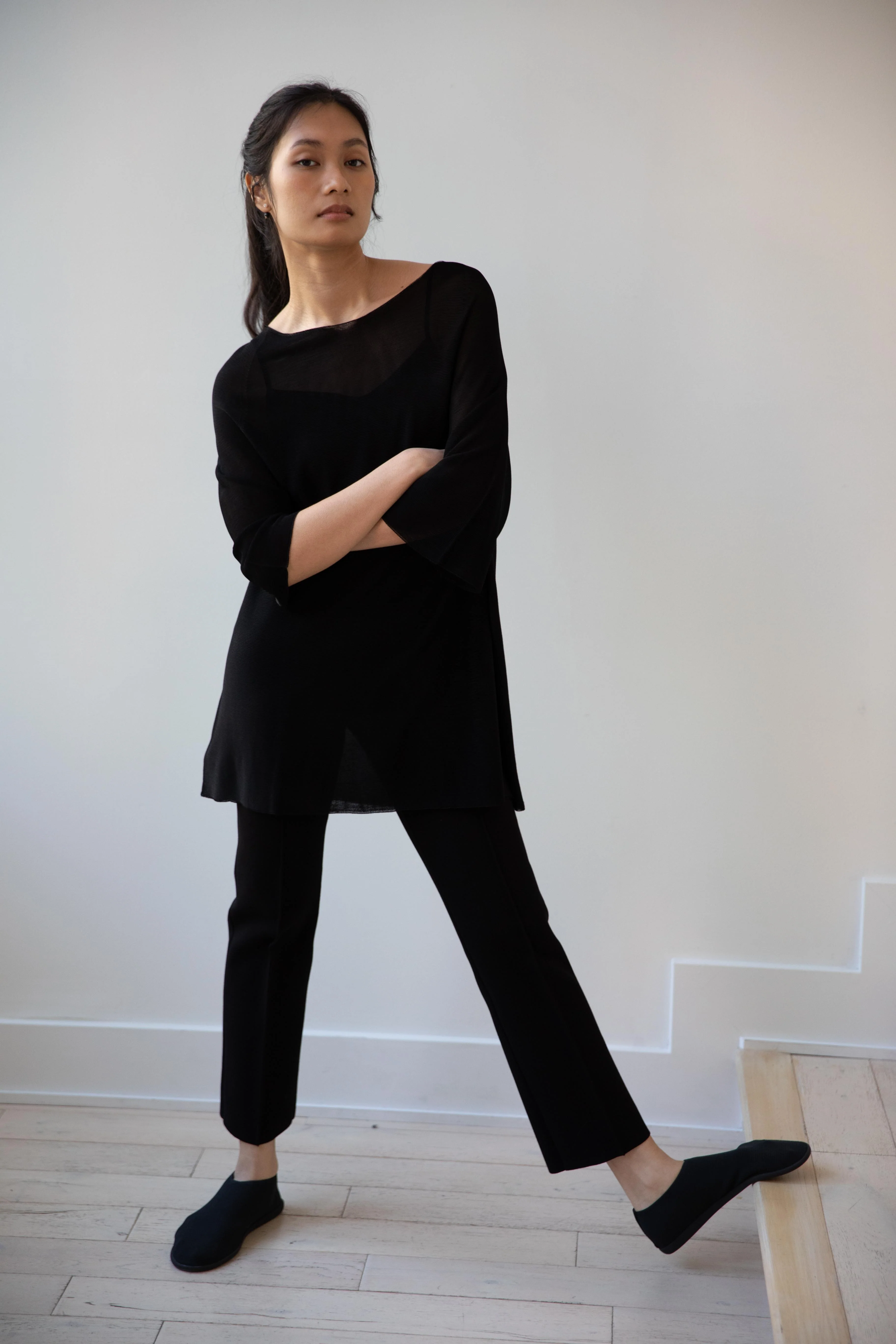 Cancellato Uniform | Viscose T-Shirt in Black - Image 21