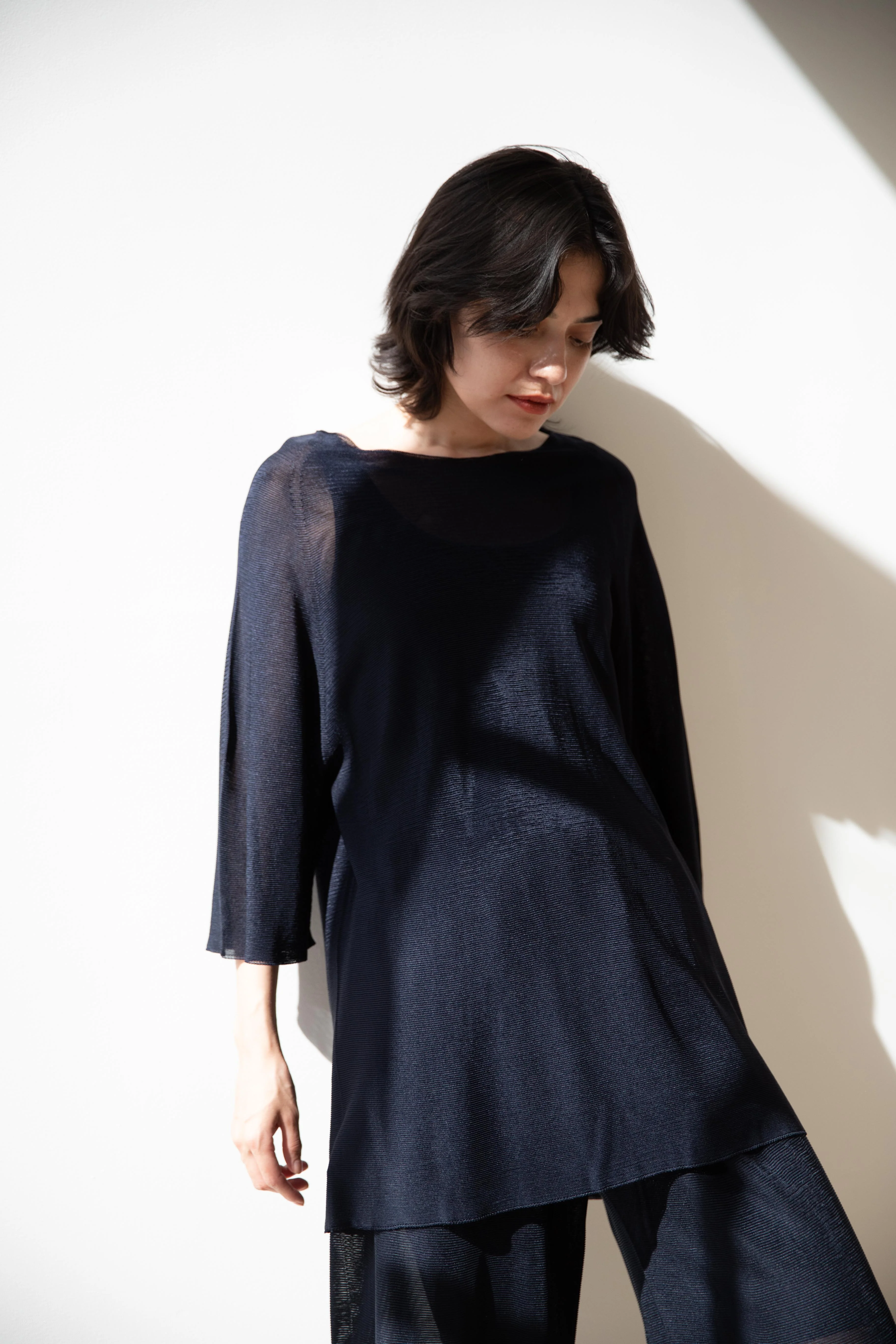 Cancellato Uniform | Viscose T-Shirt in Navy - Image 26