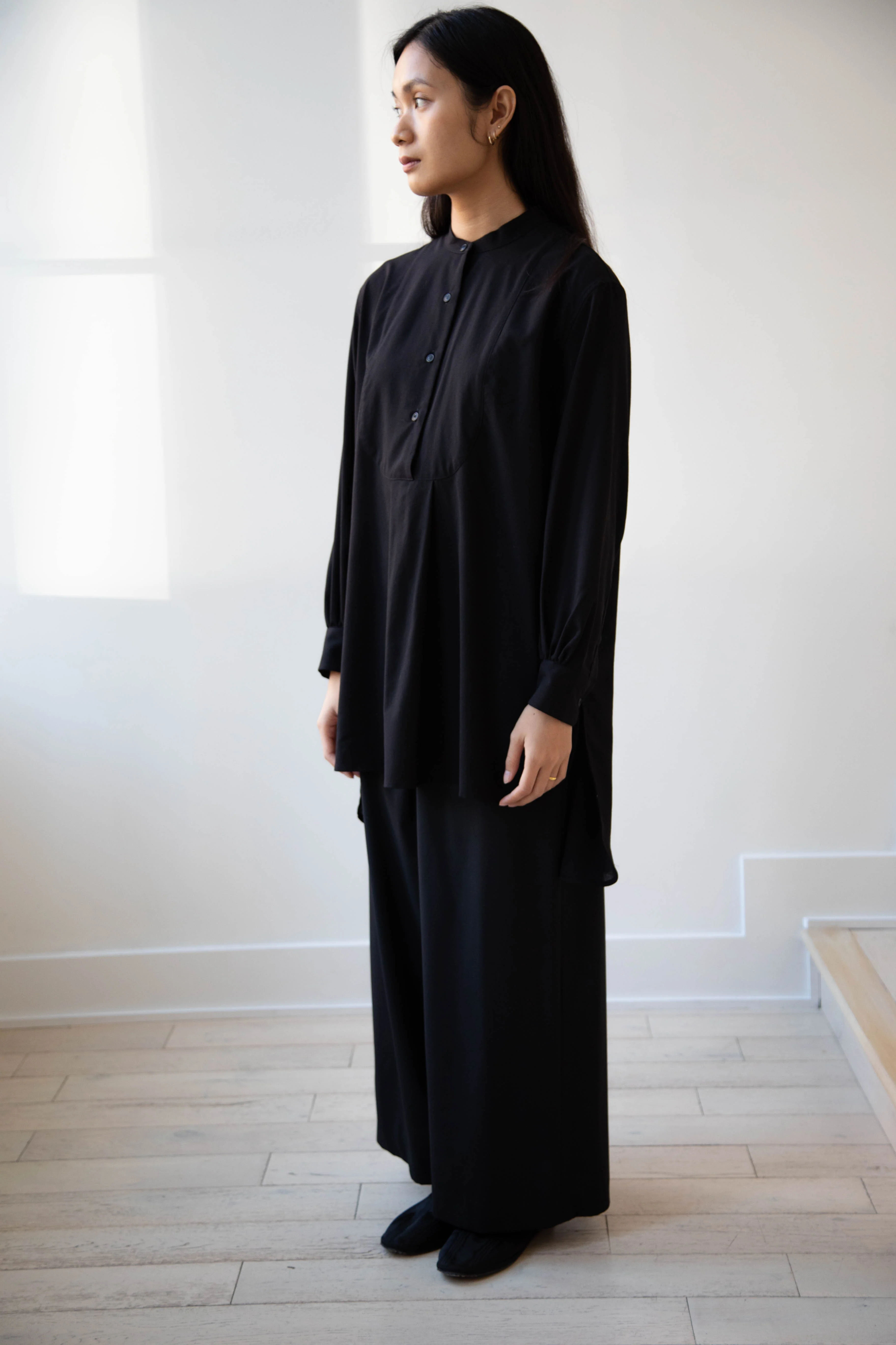 Casey Casey | Operetta Shirt in Black Tropical Wool - Image 23
