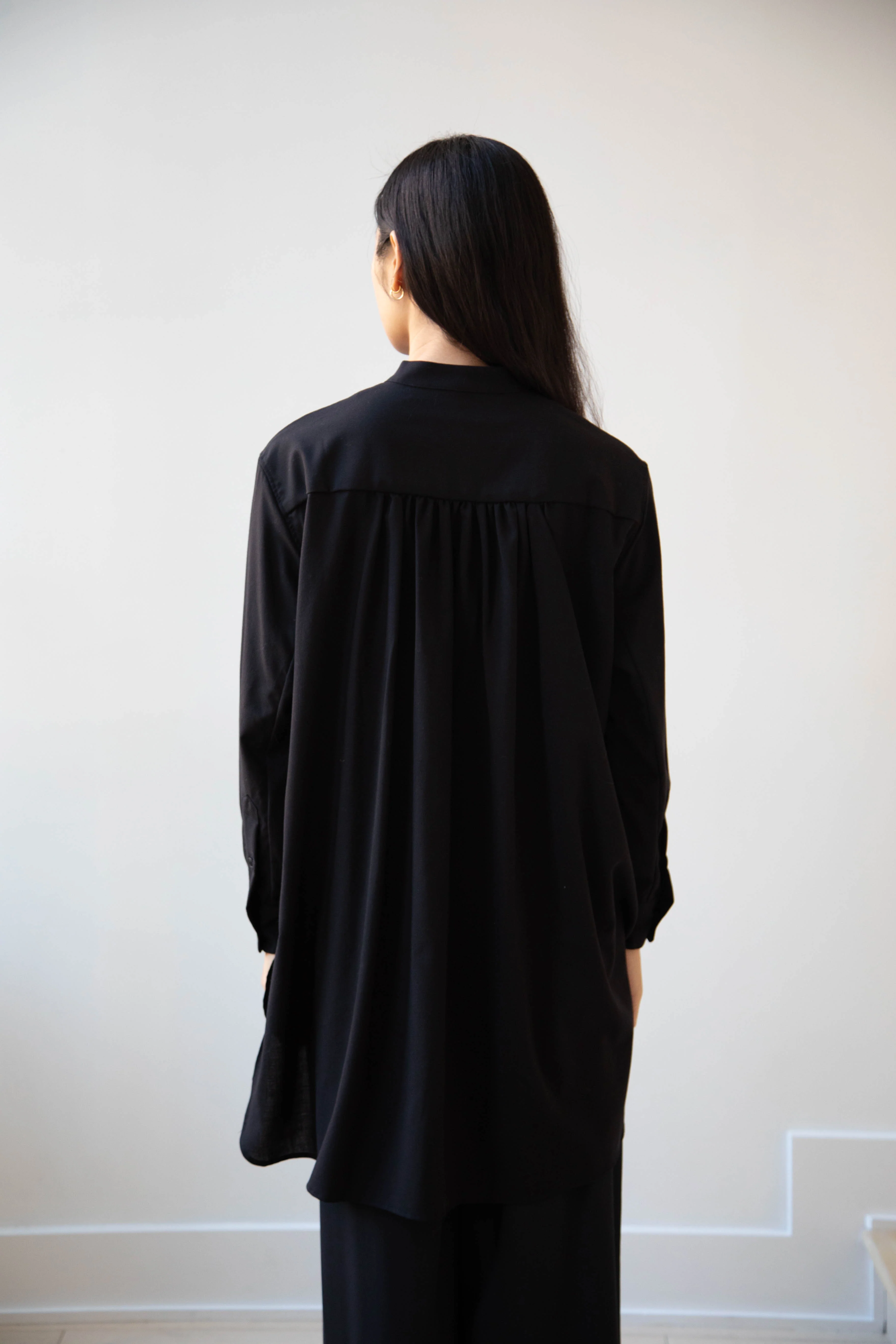 Casey Casey | Operetta Shirt in Black Tropical Wool - Image 3