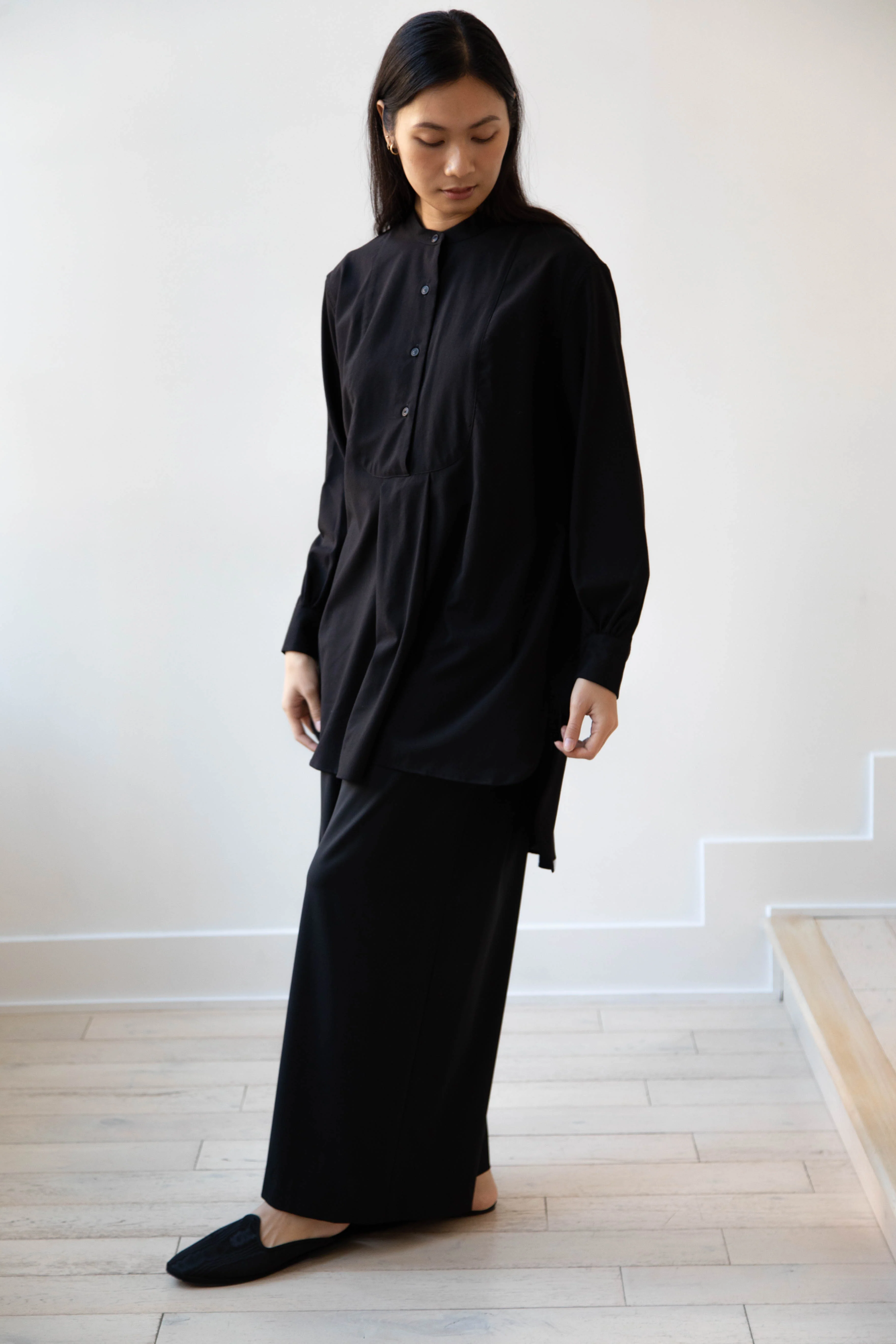 Casey Casey | Operetta Shirt in Black Tropical Wool - Image 5