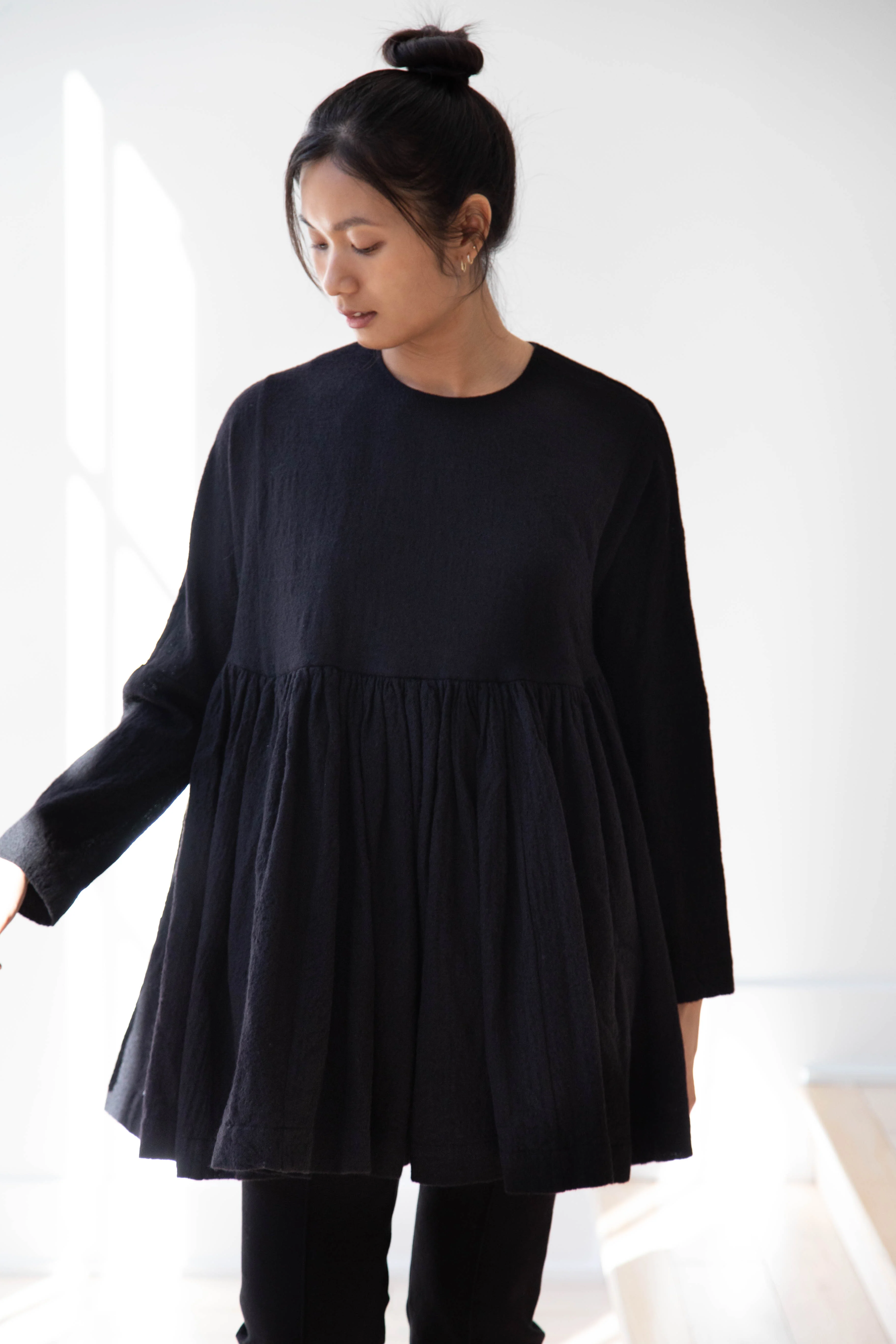 Casey Casey | Pyj Rouch Top in Black Wool - Image 11