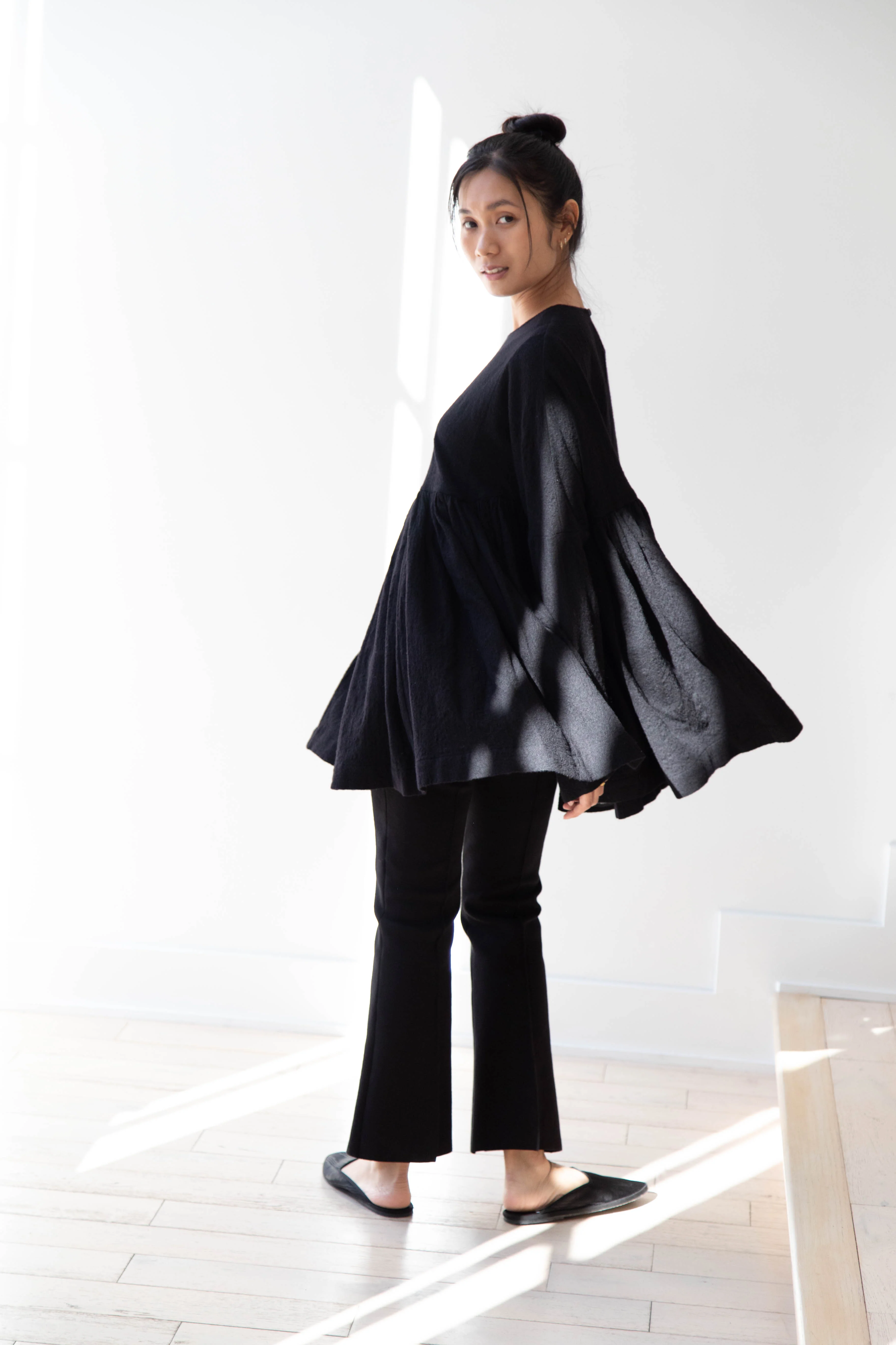 Casey Casey | Pyj Rouch Top in Black Wool - Image 20