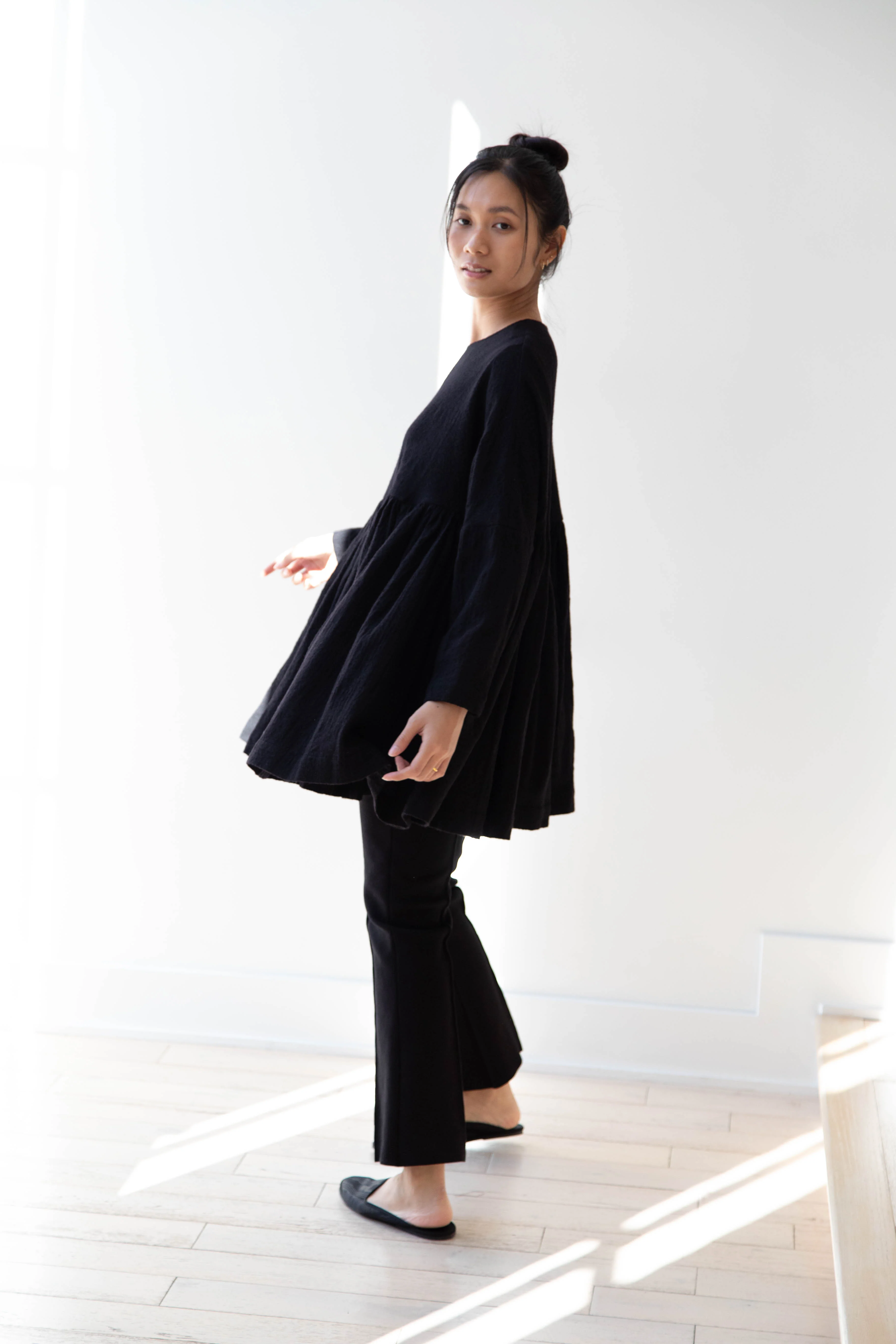 Casey Casey | Pyj Rouch Top in Black Wool - Image 21