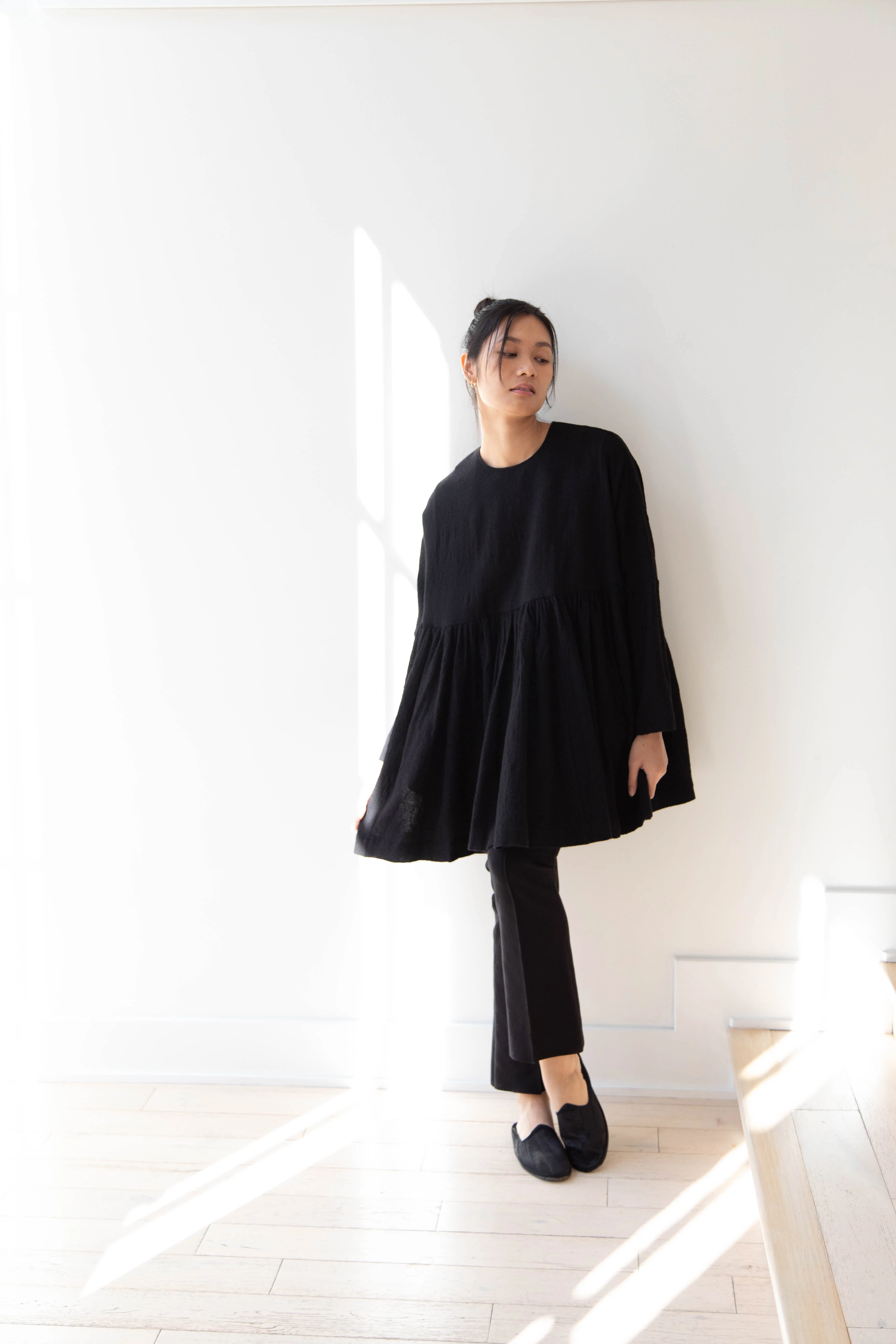Casey Casey | Pyj Rouch Top in Black Wool - Image 29
