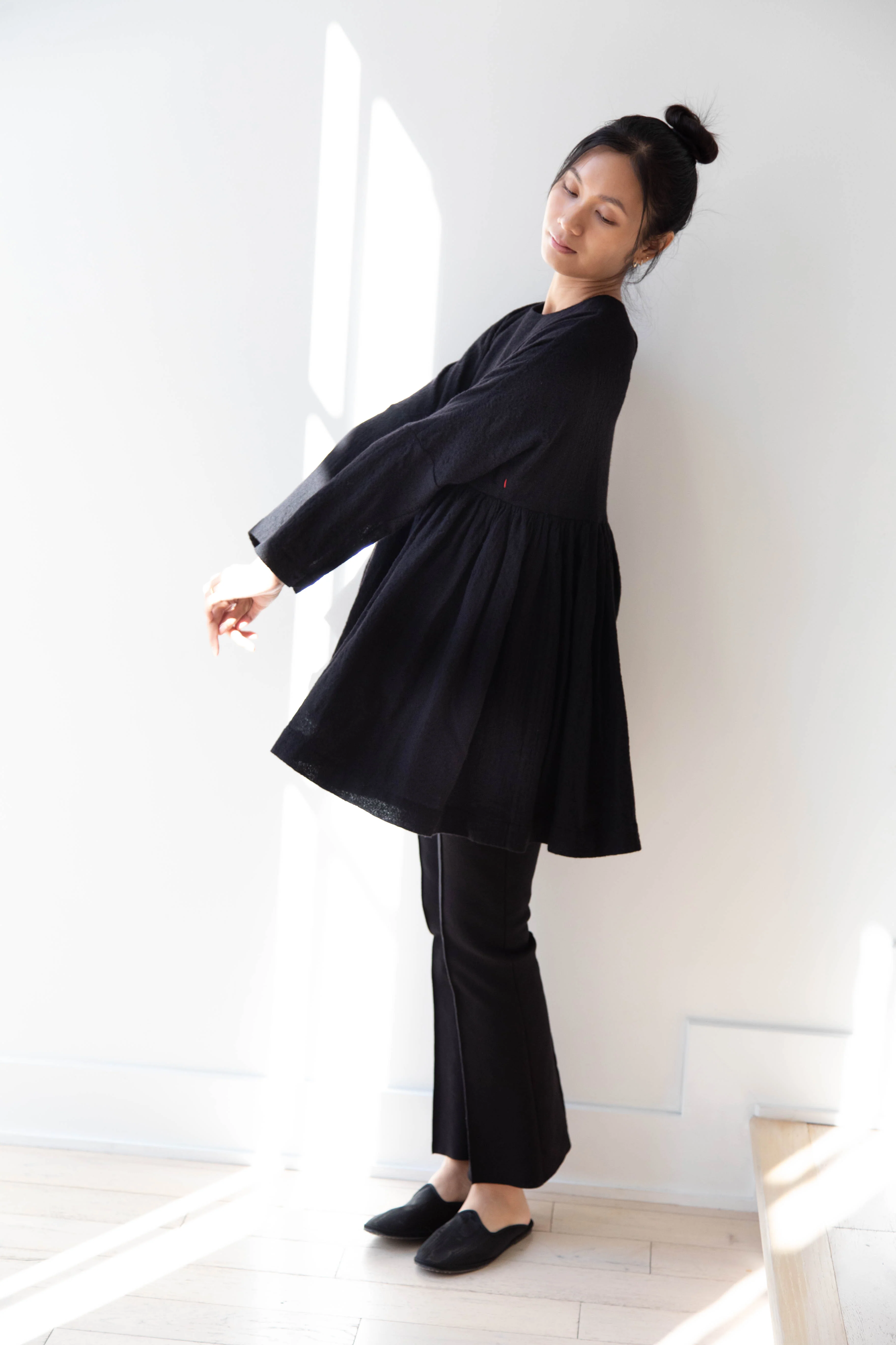 Casey Casey | Pyj Rouch Top in Black Wool - Image 30
