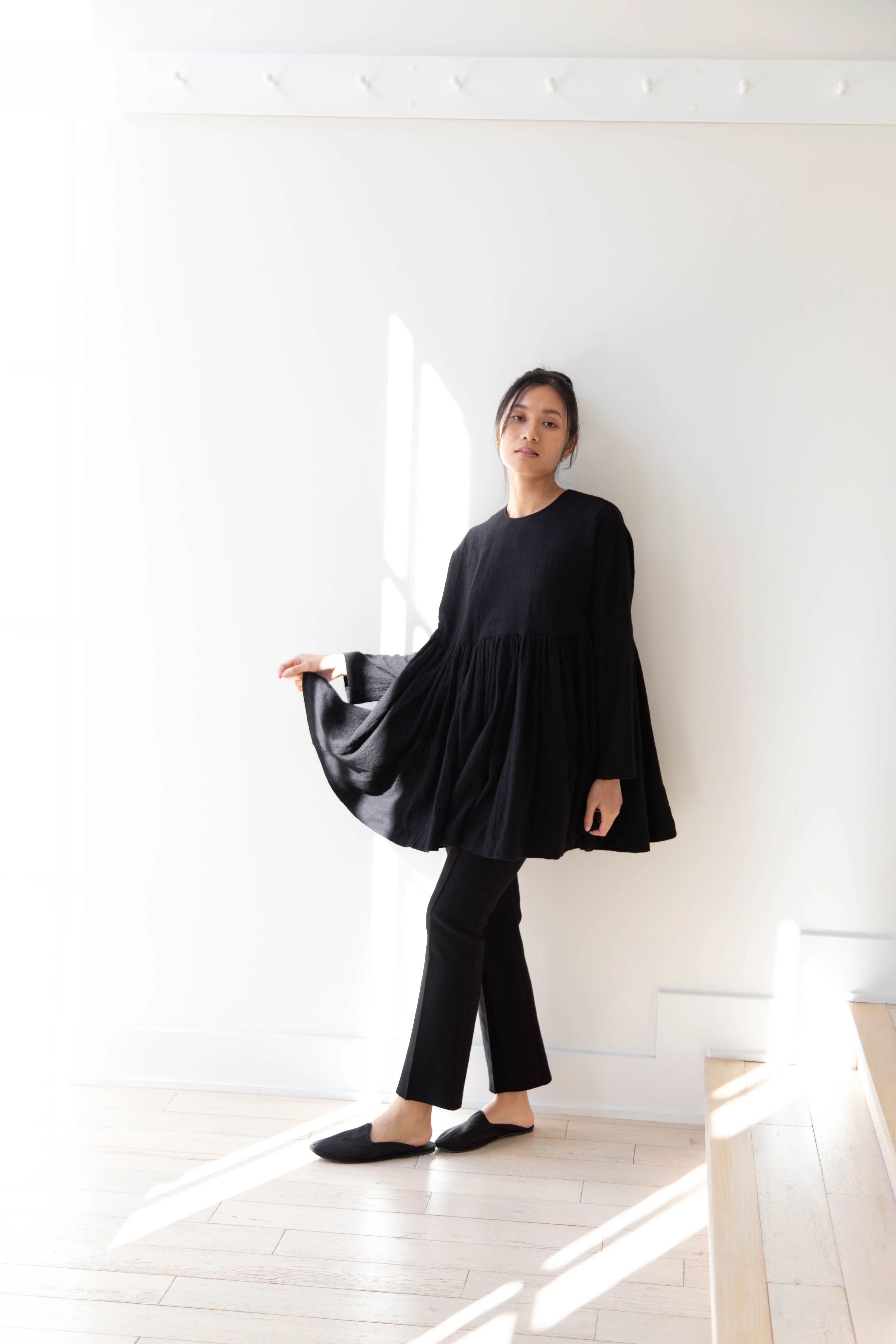 Casey Casey | Pyj Rouch Top in Black Wool - Image 32