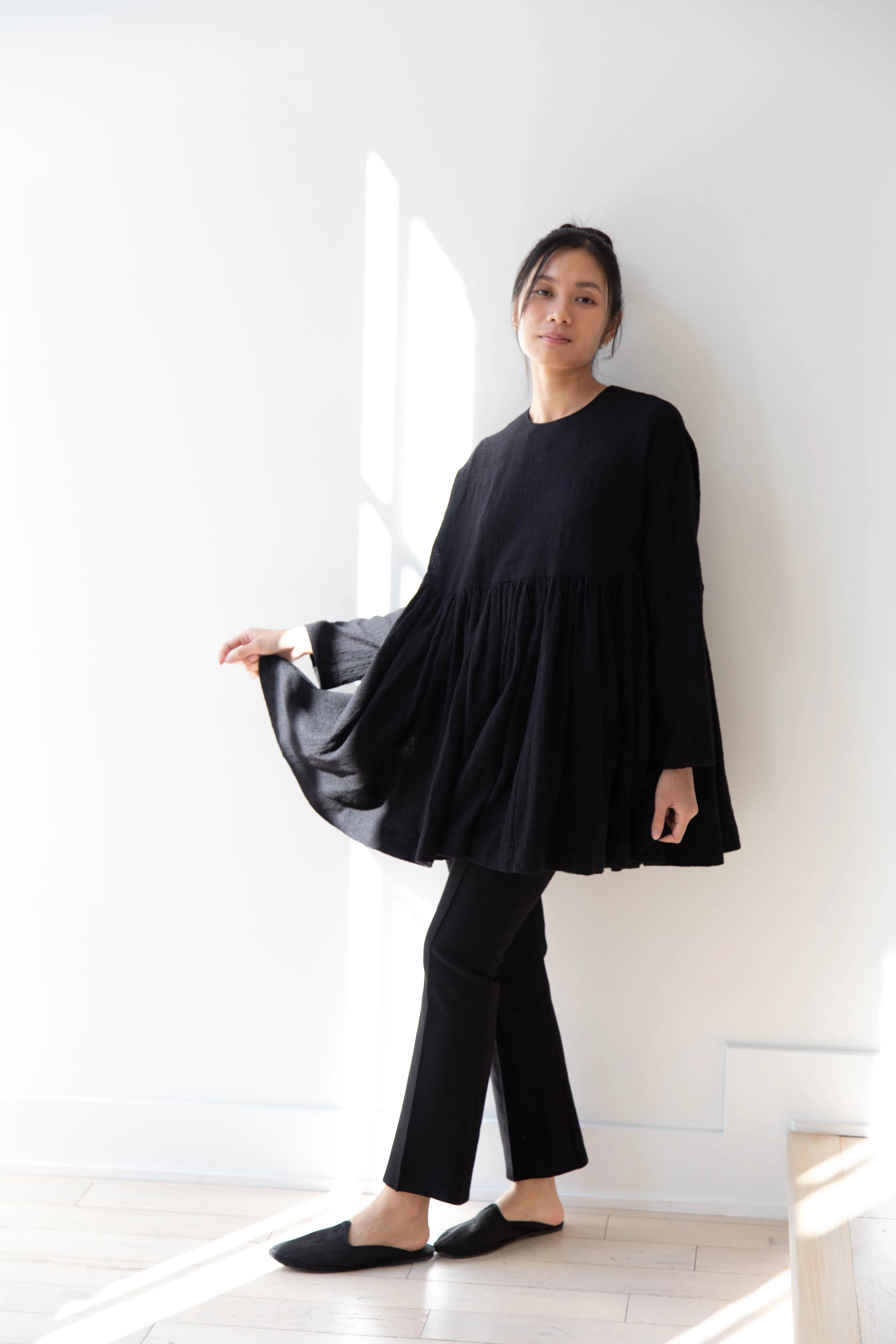 Casey Casey | Pyj Rouch Top in Black Wool - Image 33