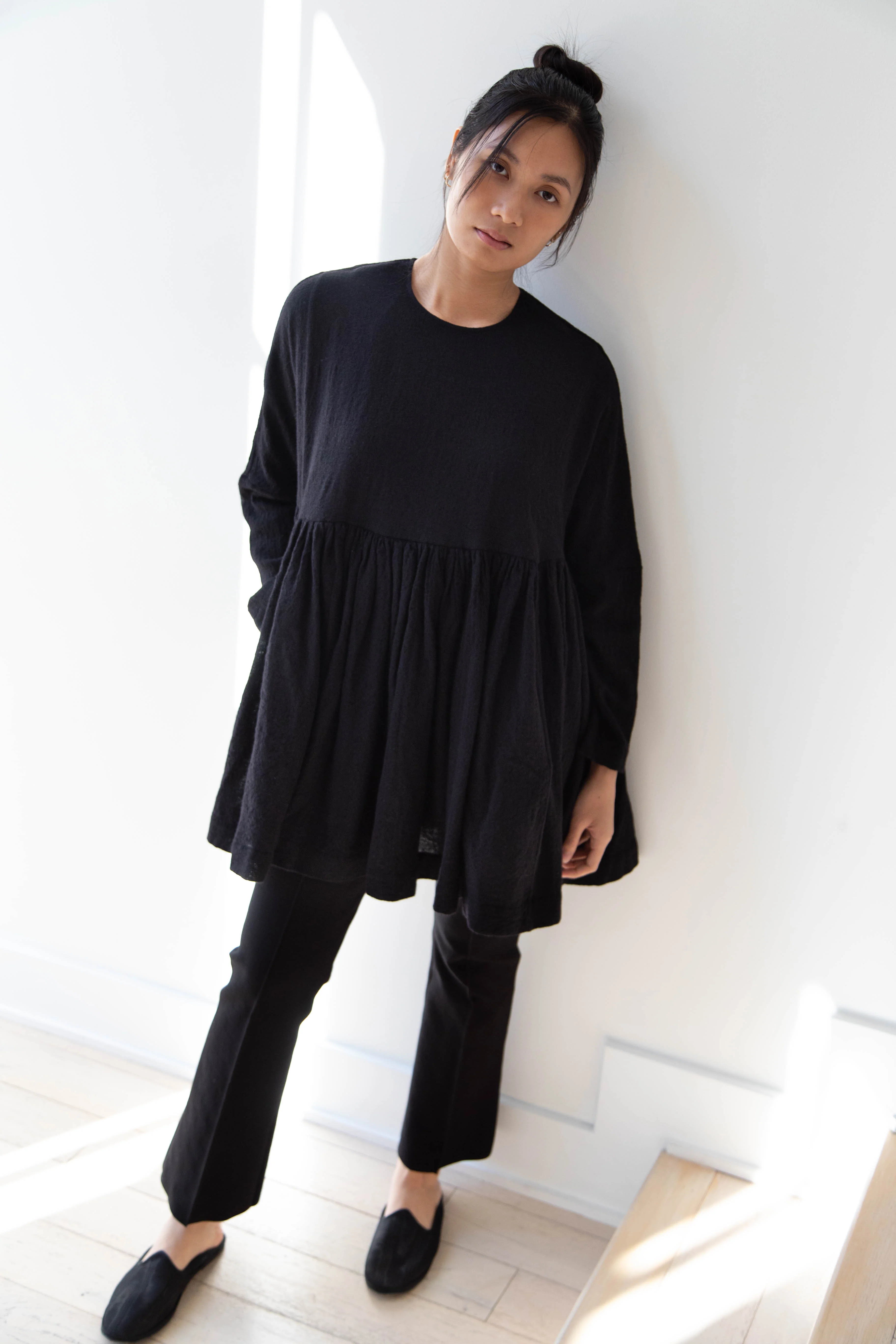 Casey Casey | Pyj Rouch Top in Black Wool - Image 36