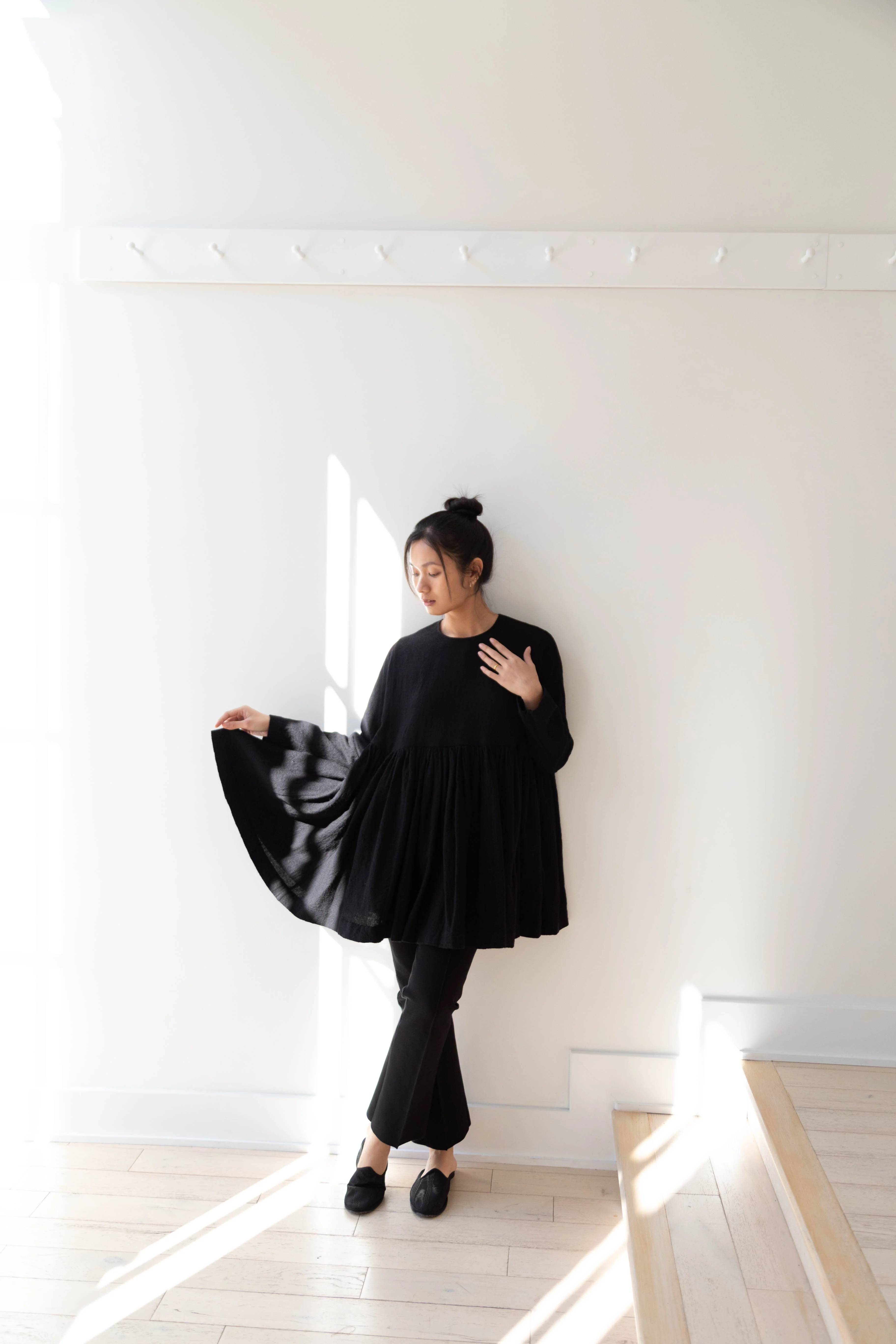 Casey Casey | Pyj Rouch Top in Black Wool - Image 37