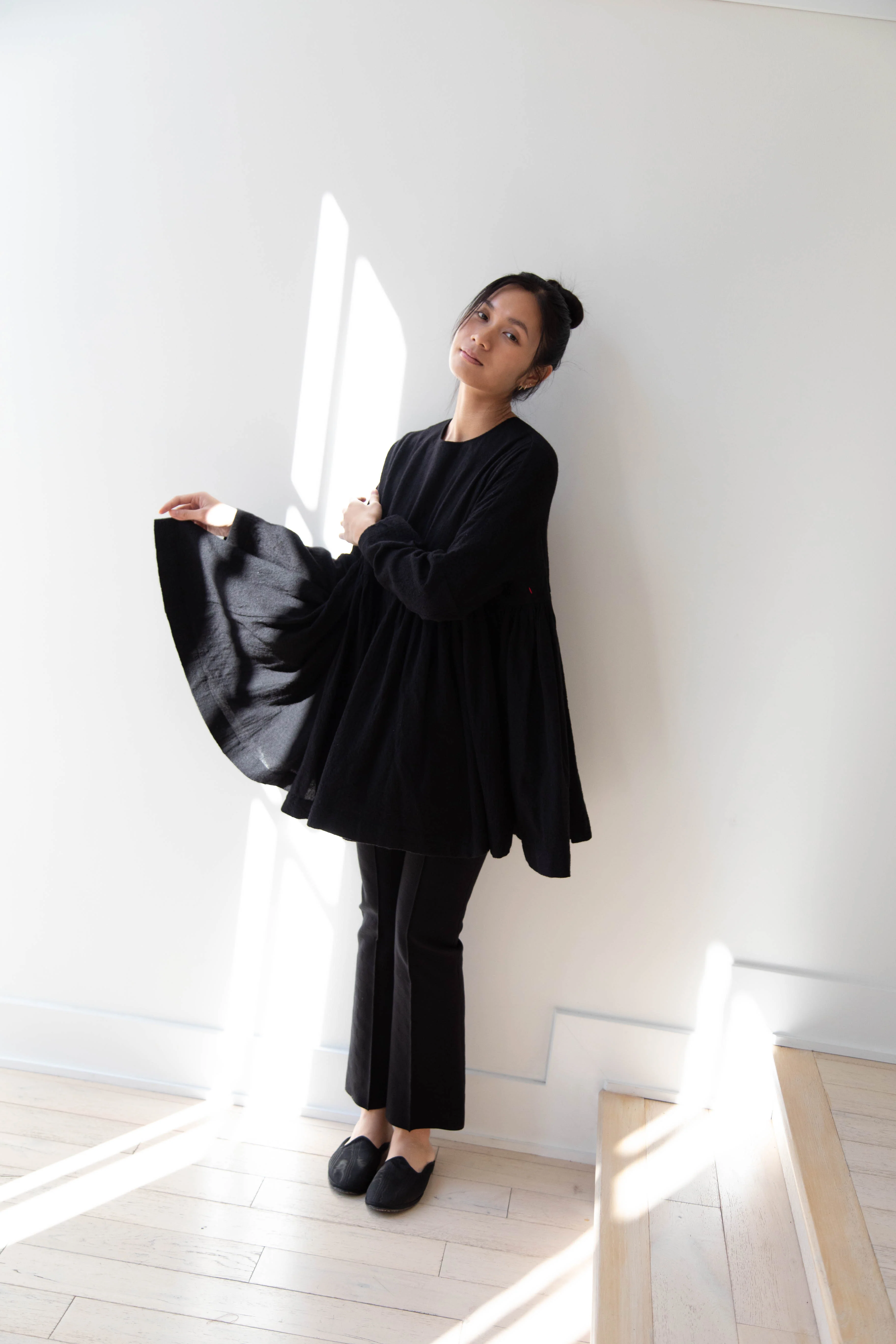Casey Casey | Pyj Rouch Top in Black Wool - Image 38