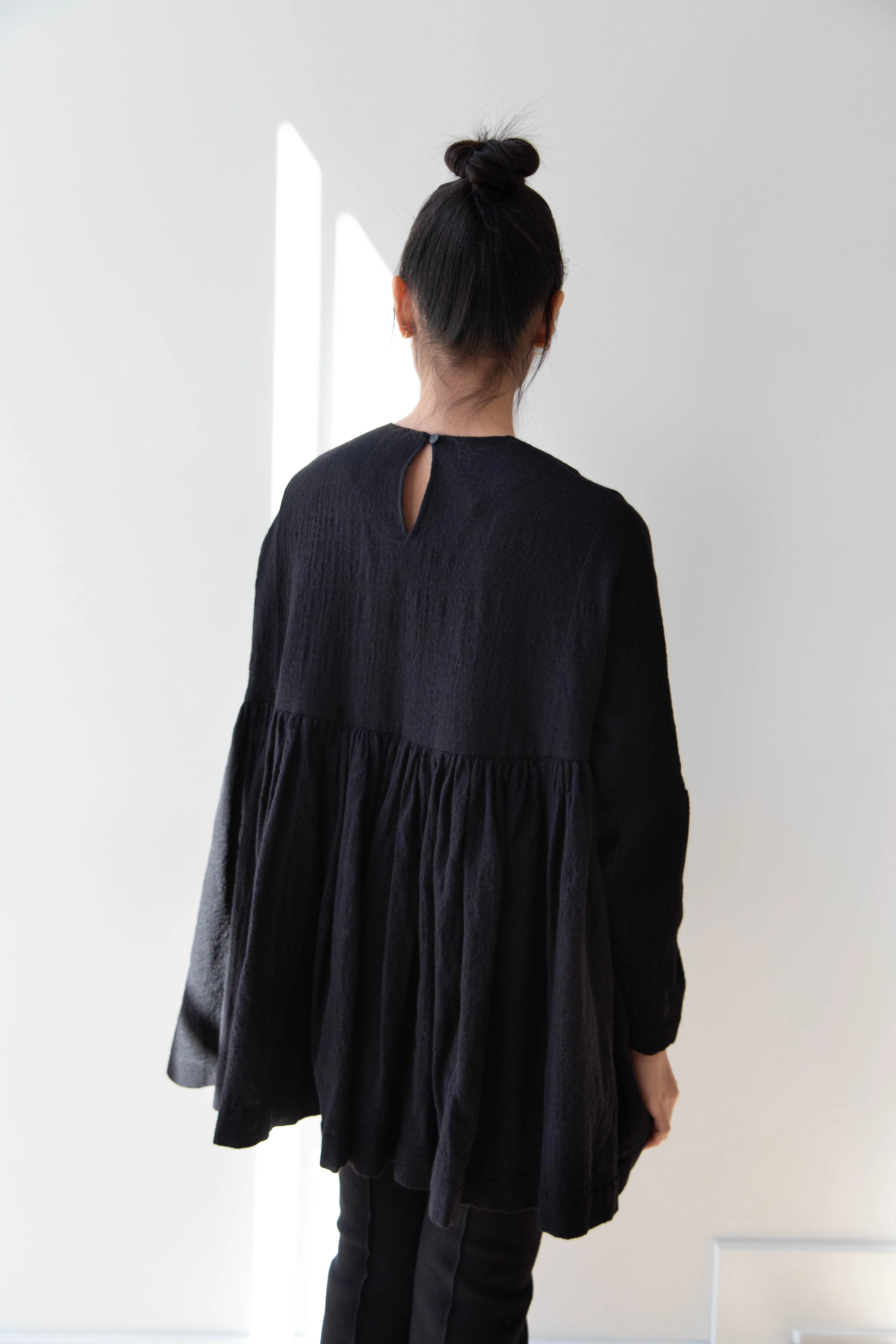 Casey Casey | Pyj Rouch Top in Black Wool - Image 39