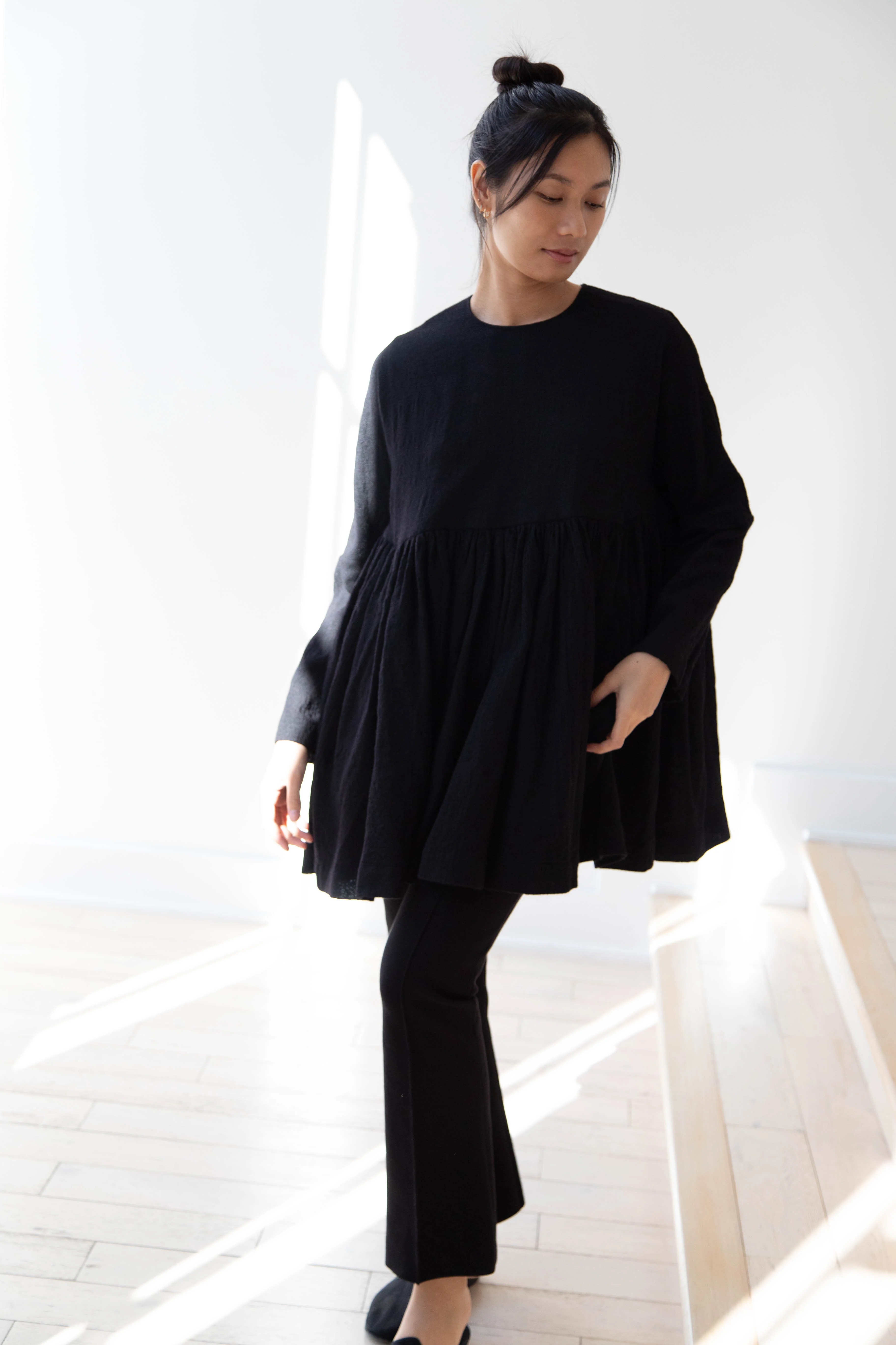 Casey Casey | Pyj Rouch Top in Black Wool - Image 6