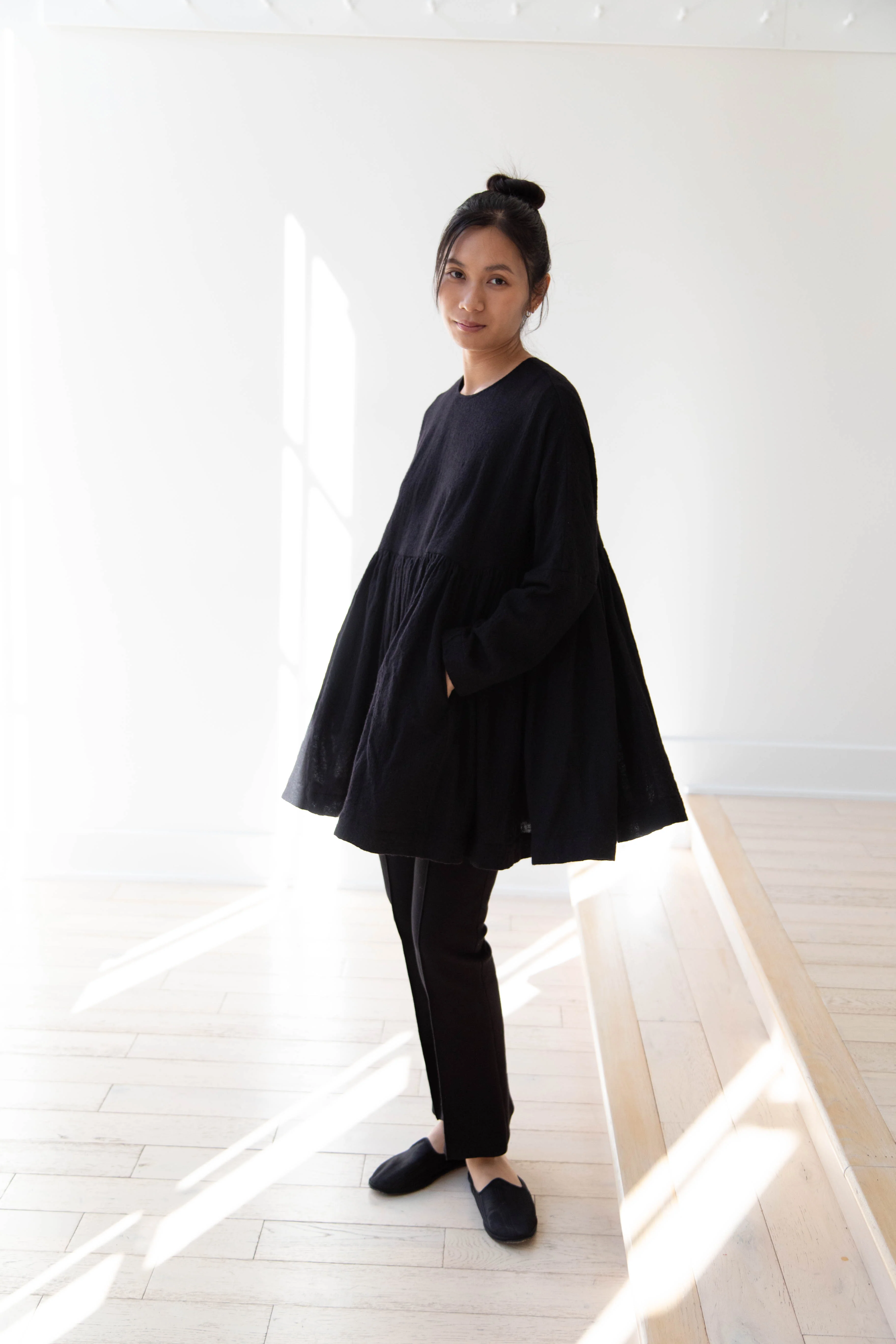 Casey Casey | Pyj Rouch Top in Black Wool - Image 8