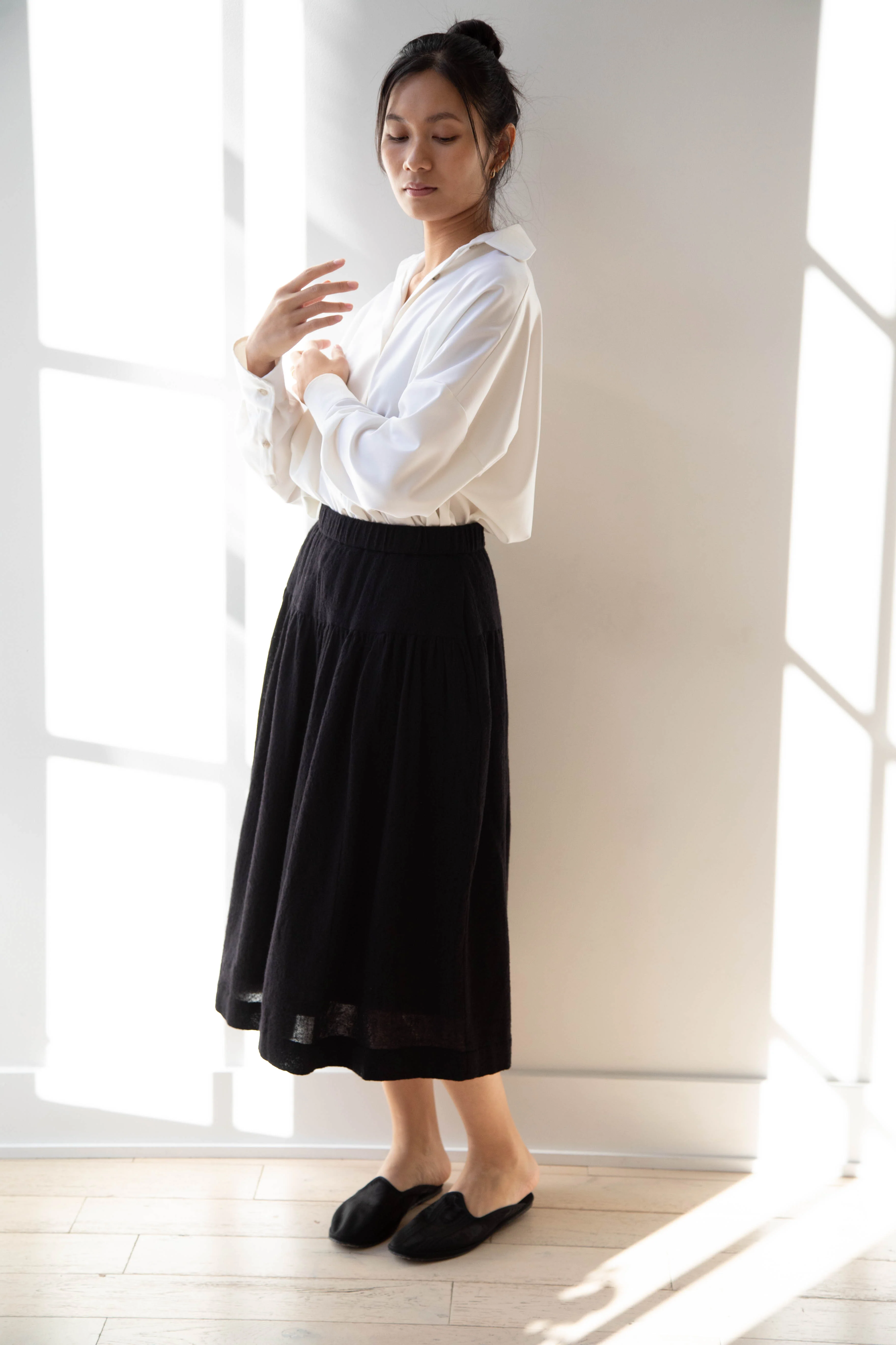 Casey Casey | Up Up Skirt in Black Wool - Image 7