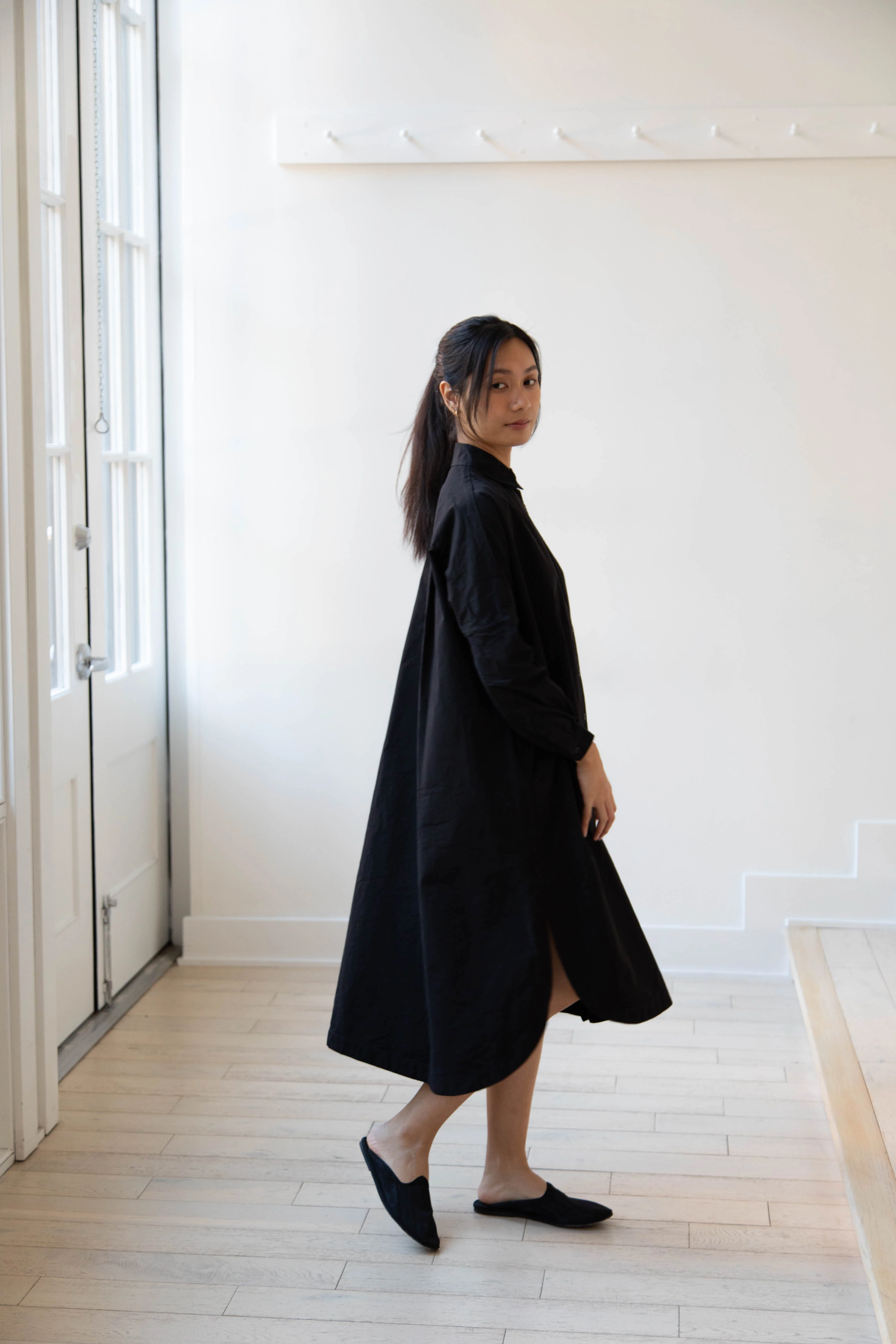 Casey Casey | Yuki Shirt Dress in Black - Image 10