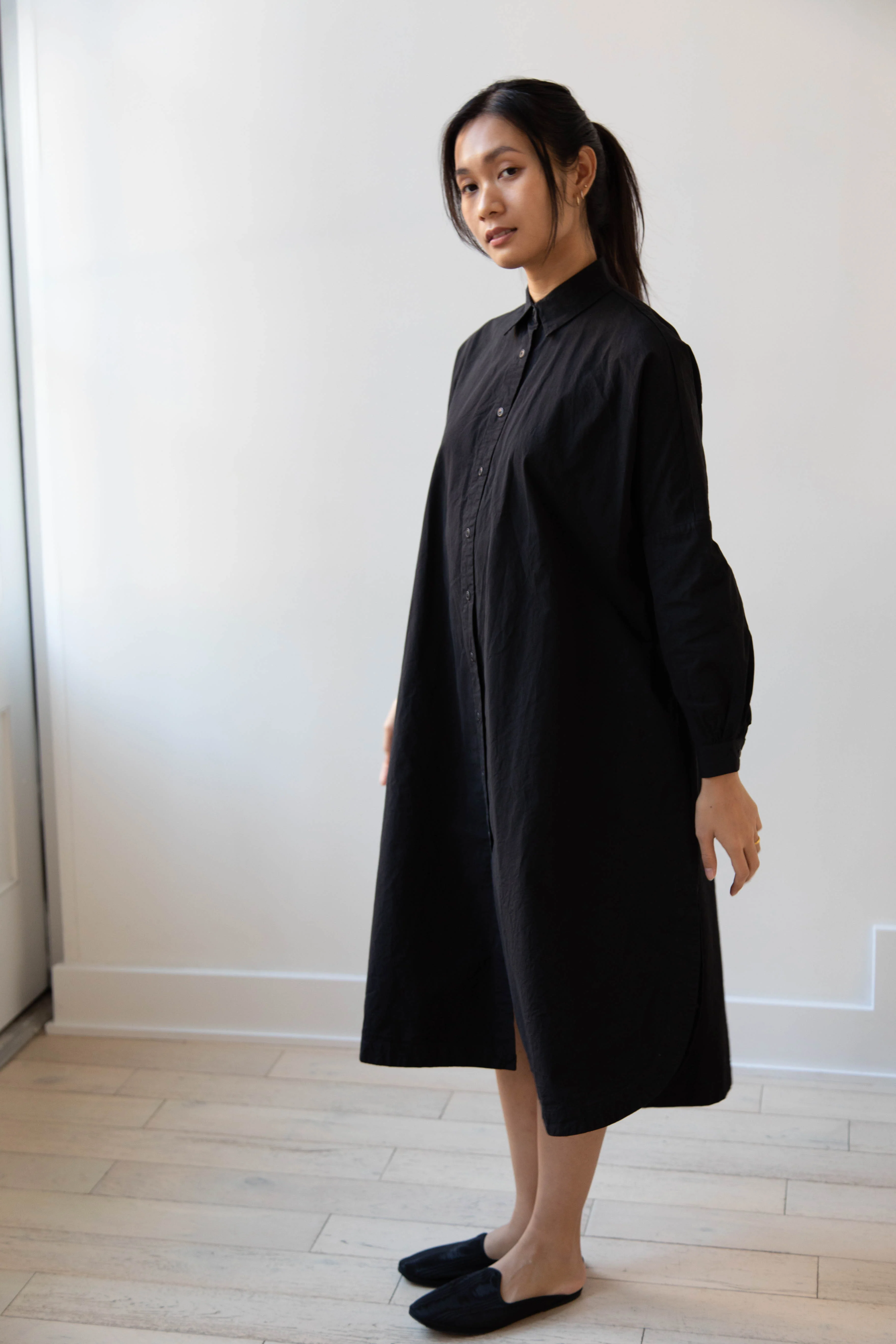 Casey Casey | Yuki Shirt Dress in Black - Image 11