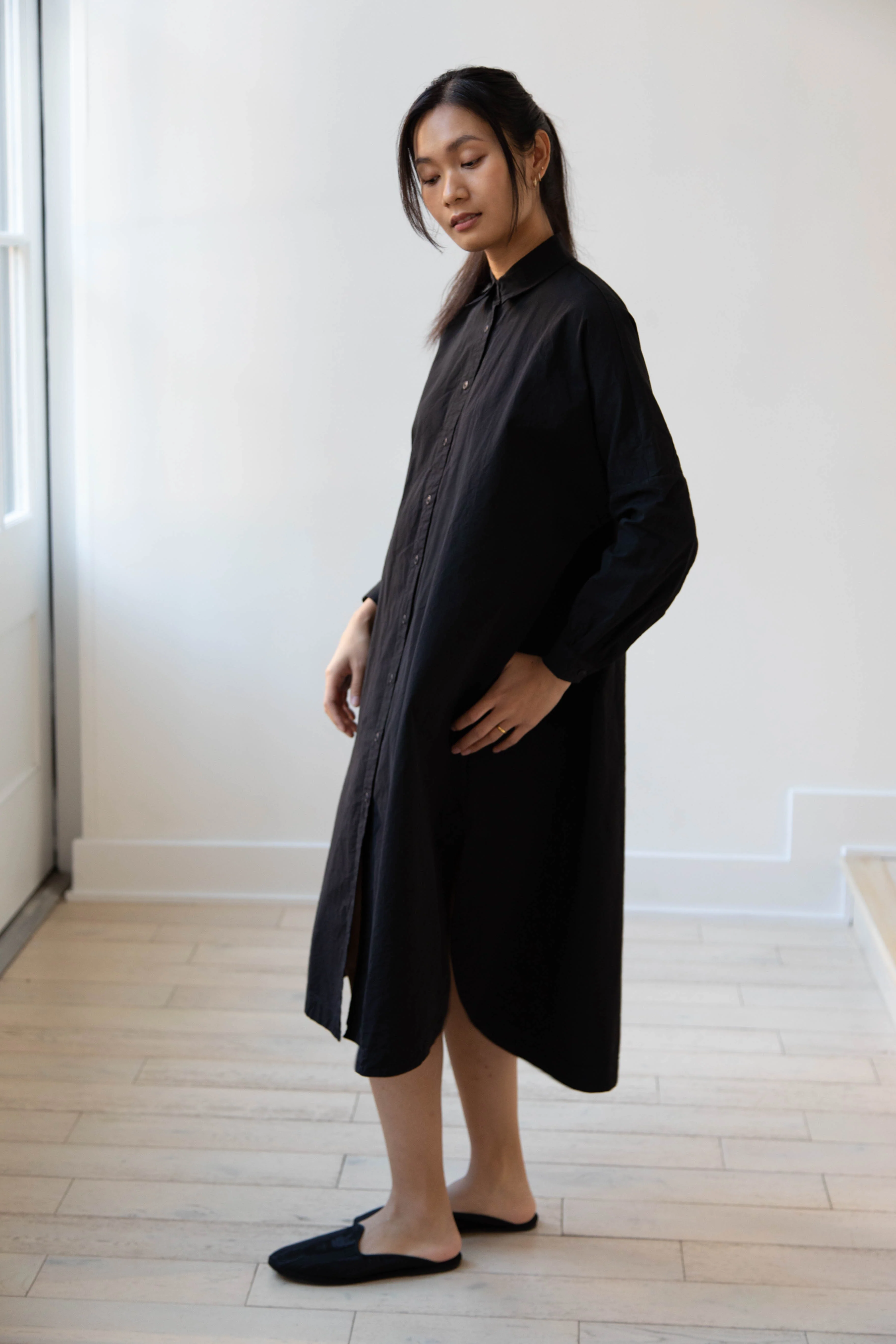 Casey Casey | Yuki Shirt Dress in Black - Image 15